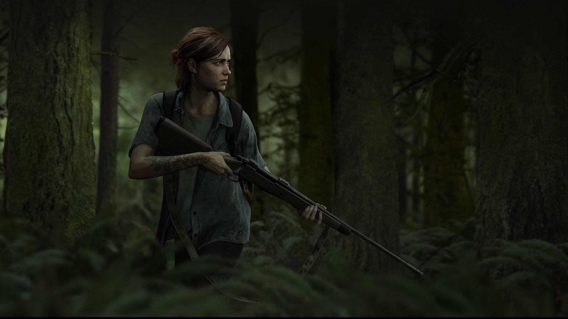 The Last of Us 2, rifles, video games, The Last of Us, jungle, apocalyptic, forest, Ellie Gallery HD Wallpaper