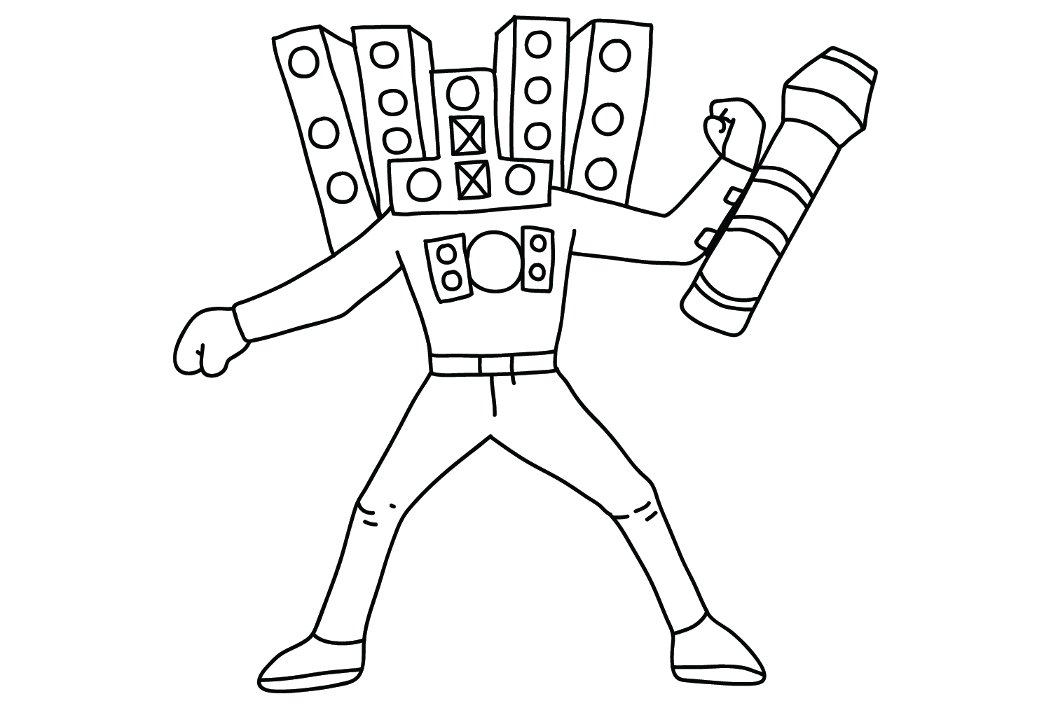 Titan Speakerman Coloring Page Image Speakerman Kids And Adults