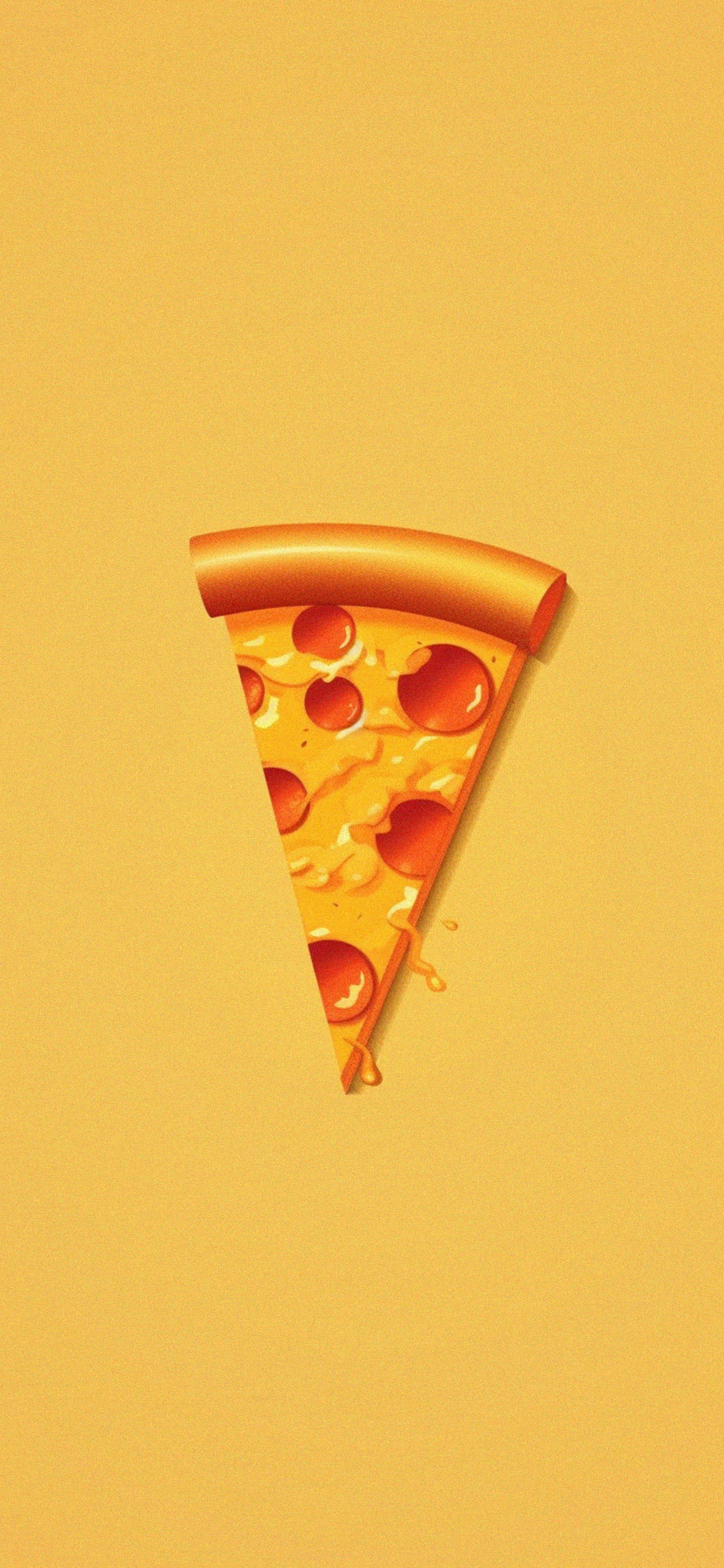 Slice of Pizza Yellow Wallpaper