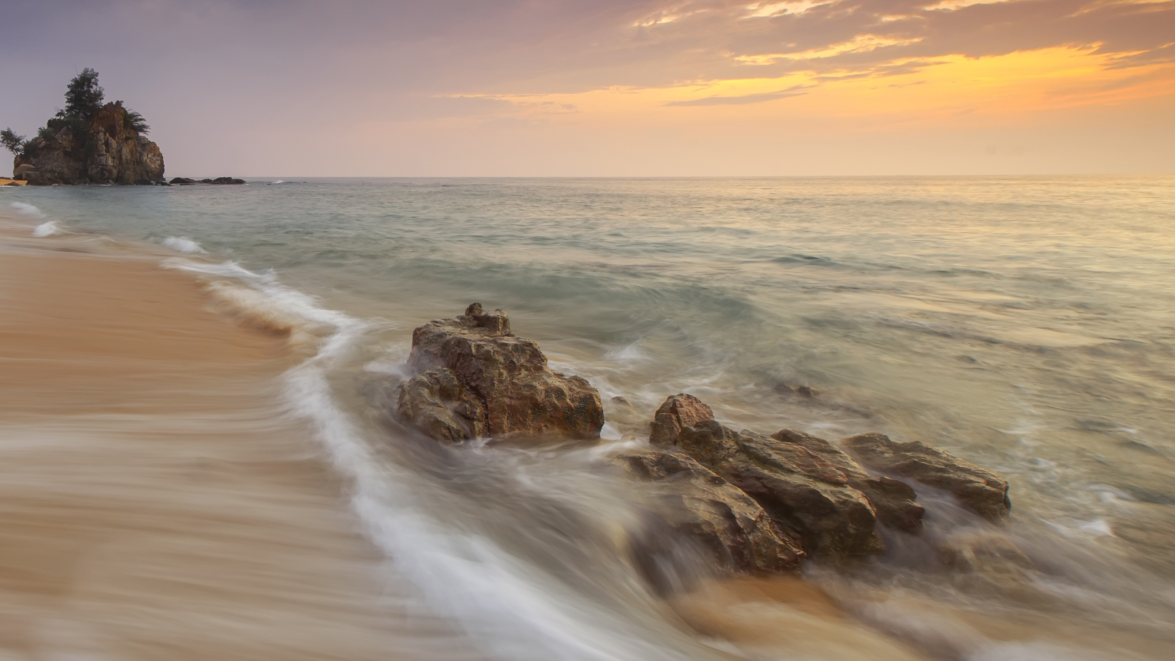 wallpaper for desktop, laptop. sea relax vacation beach sunset nature