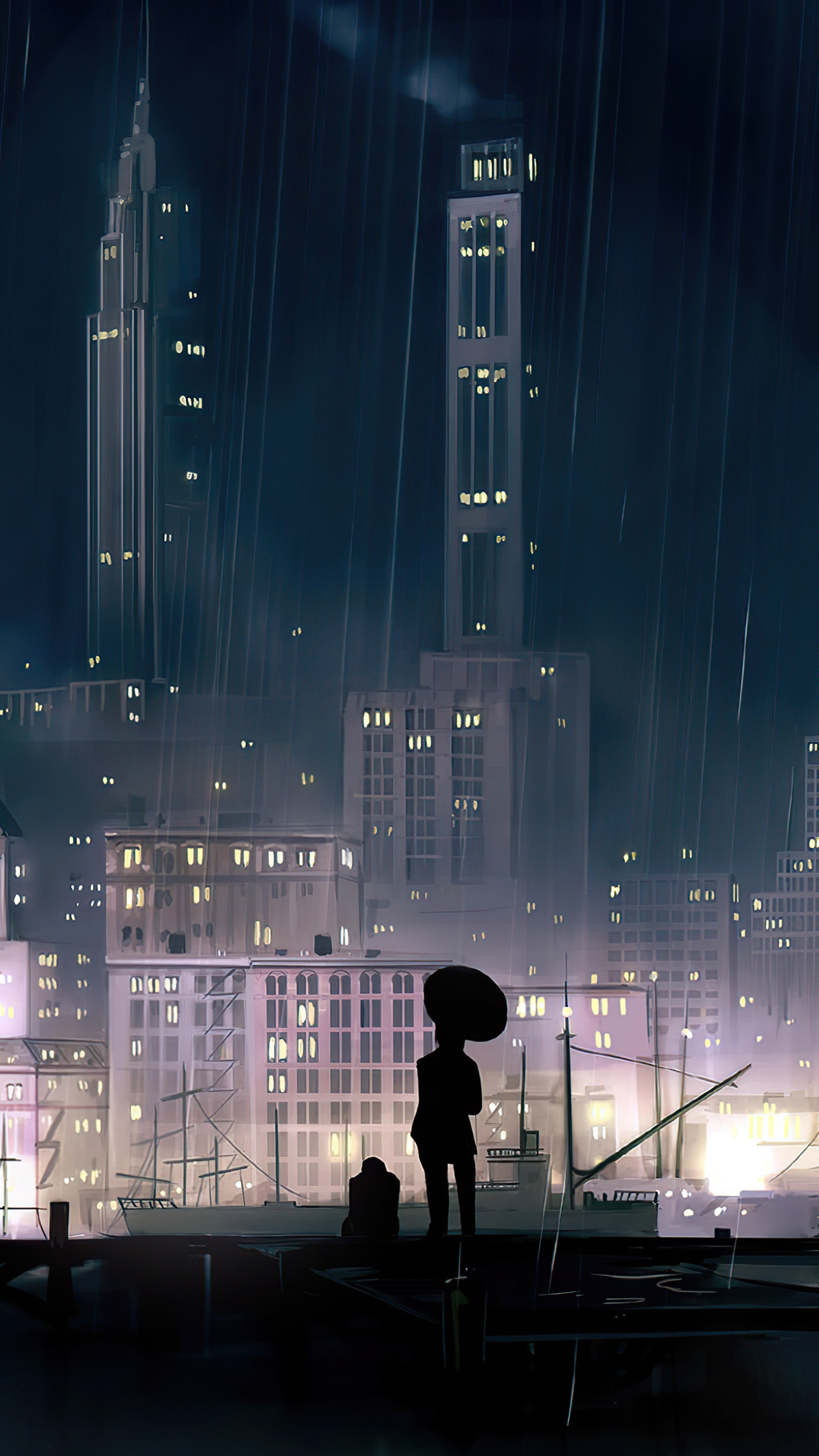 anime boy, anime, alone, artist, artwork, cityscape, digital art, hd, 4k Gallery HD Wallpaper