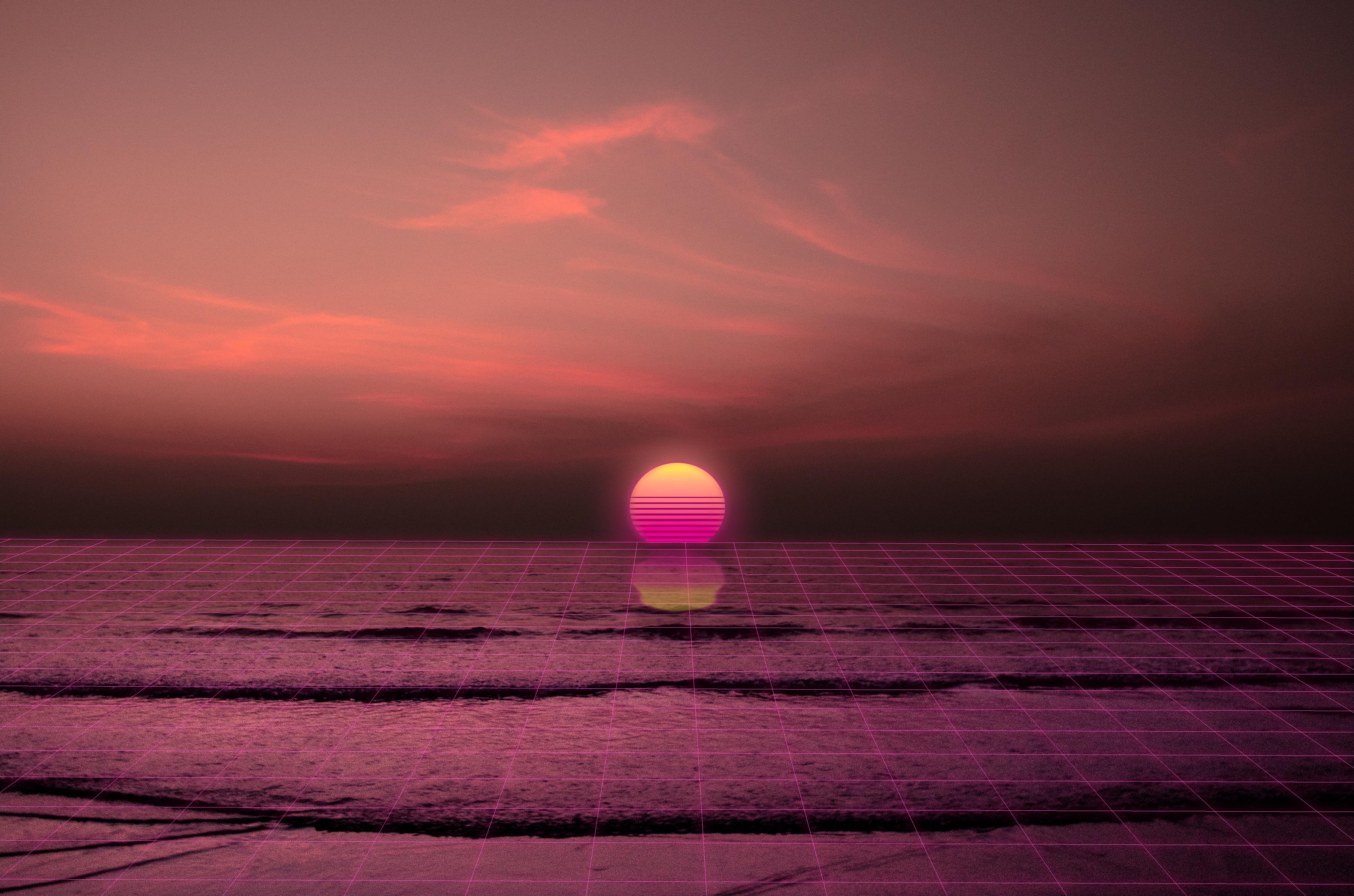 Artistic Retro Wave 4K Gallery HD Wallpaper