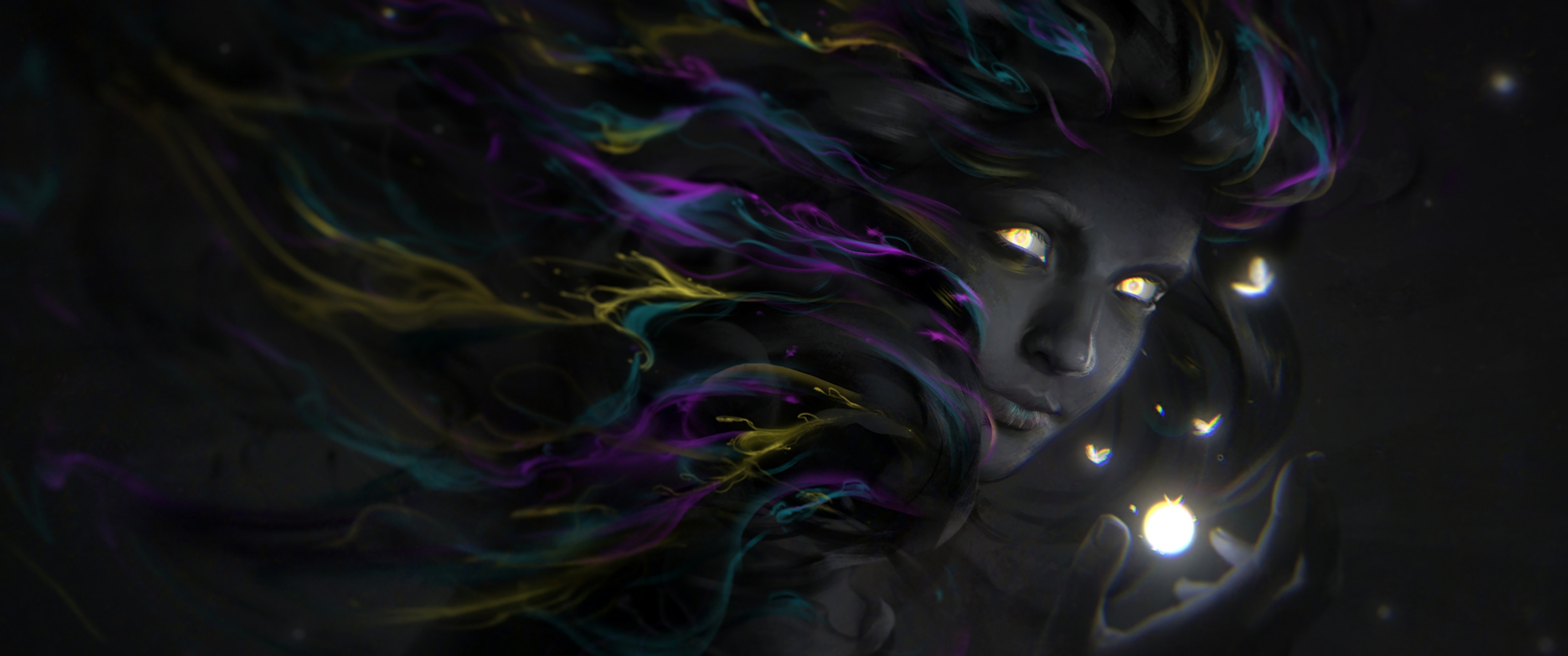 Mystic Wallpaper 4K, Girl, Magical