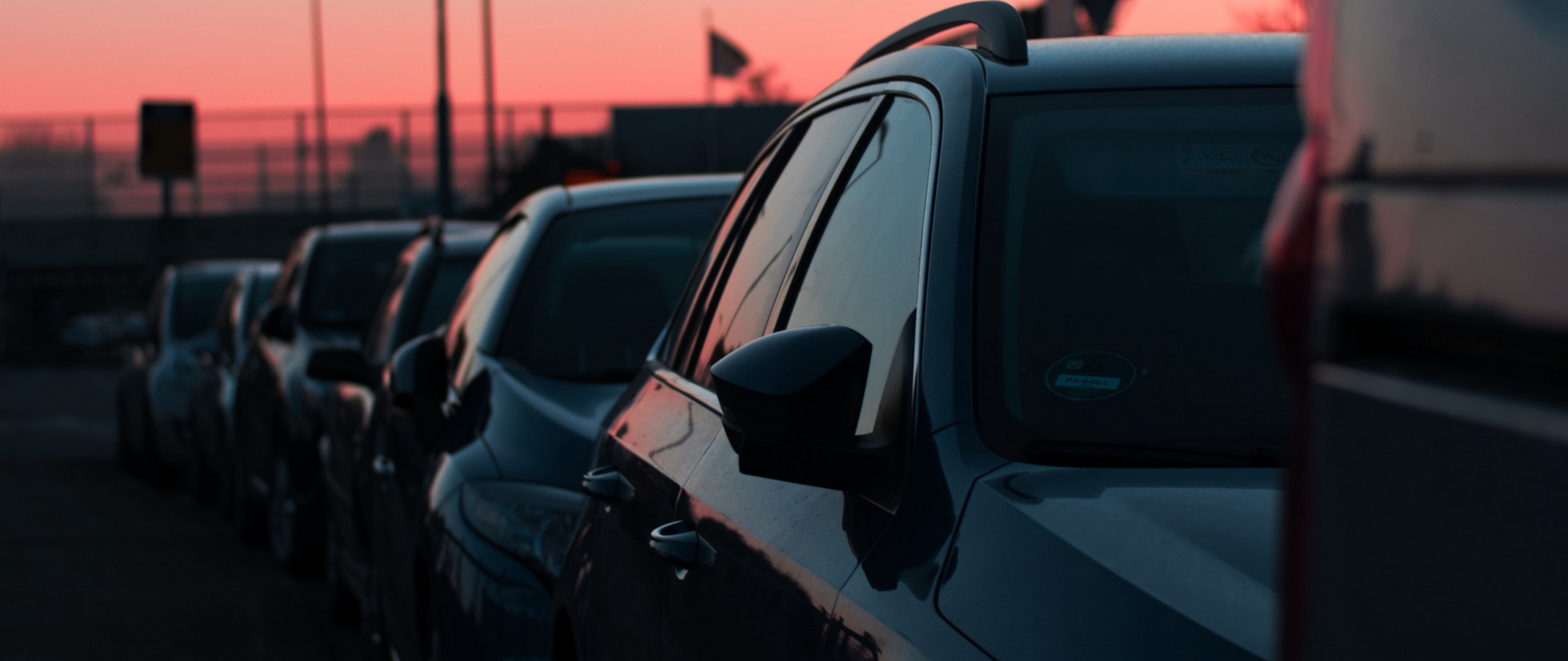 Car traffic during the sunset HD Wallpaper 4K Ultra HD Wide TV