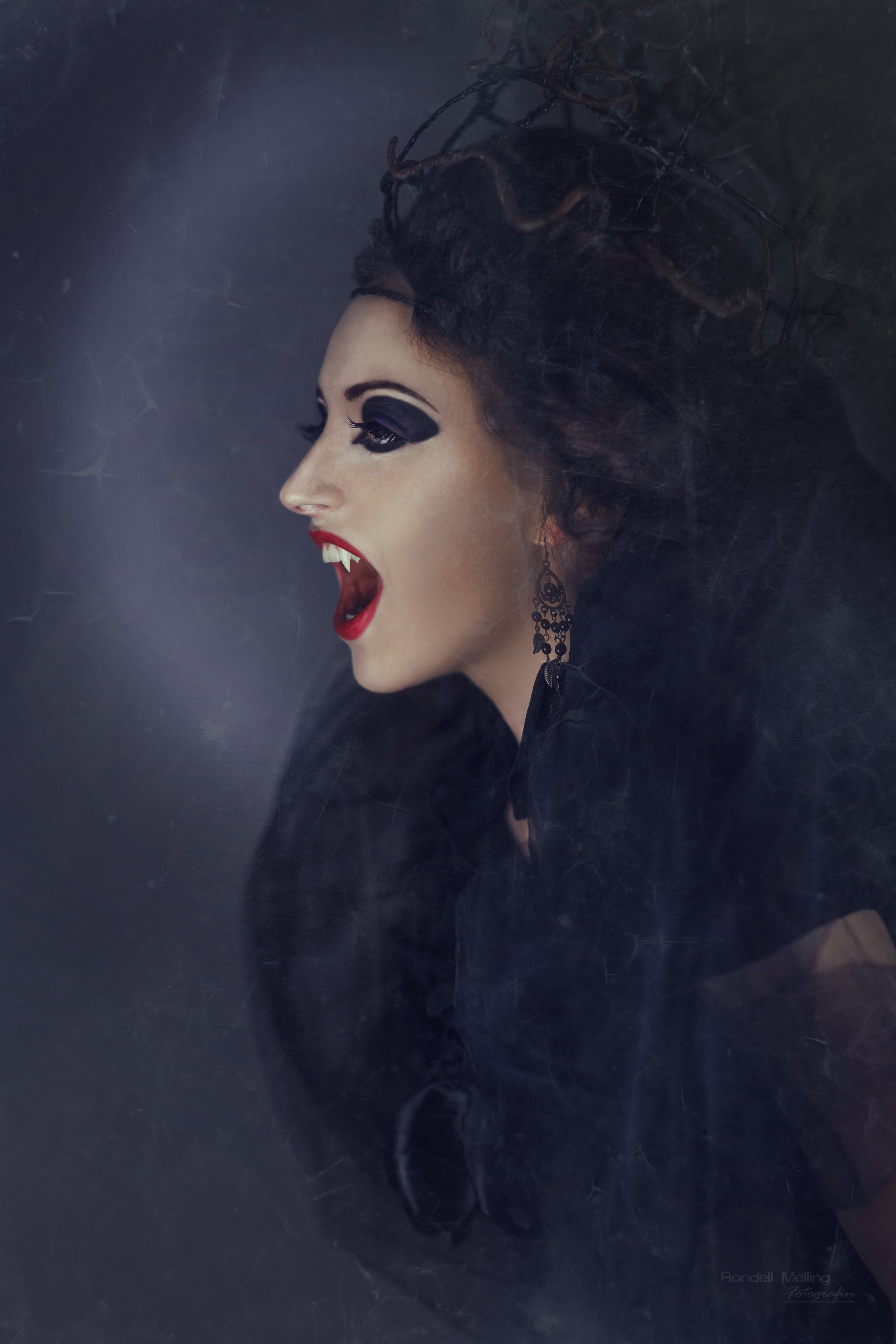 Wallpaper / females, halloween, adult, creepy, fairytale, woman, beautiful woman, women, beauty, headshot, bite, red lipstick, top, tooth, scary, veil, people, girl free download