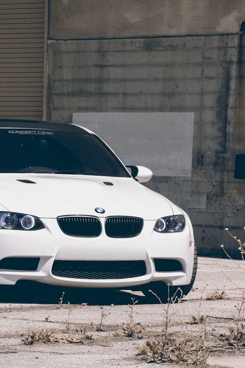 Download Wallpaper 800x1200 Bmw, M3, E90, White, Front View Iphone 4s 4 For Parallax HD Background