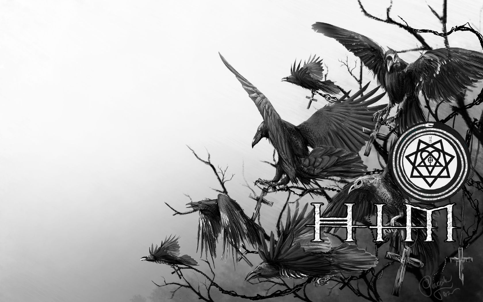 HIM raven wallpaper. Art wallpaper, Wallpaper, Art