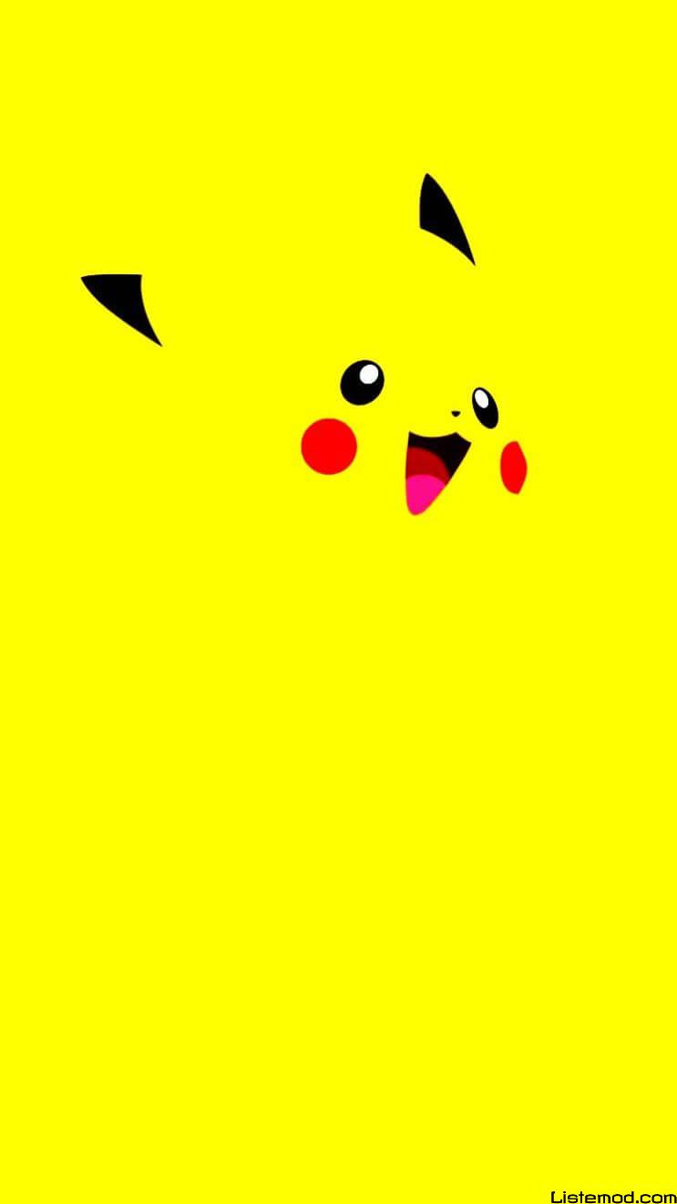 Pokemon Yellow Pikachu Face Phone Wallpaper