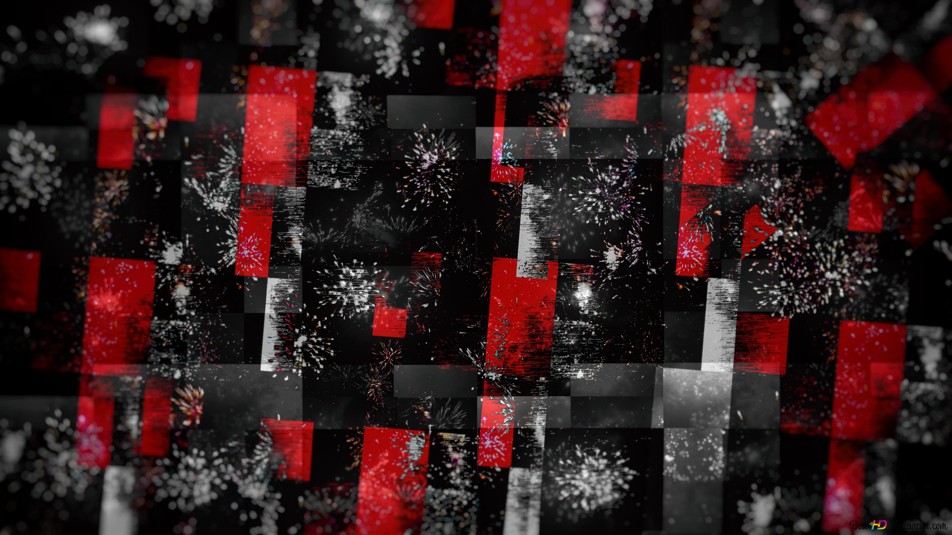 Red & black abstract 4K wallpaper download