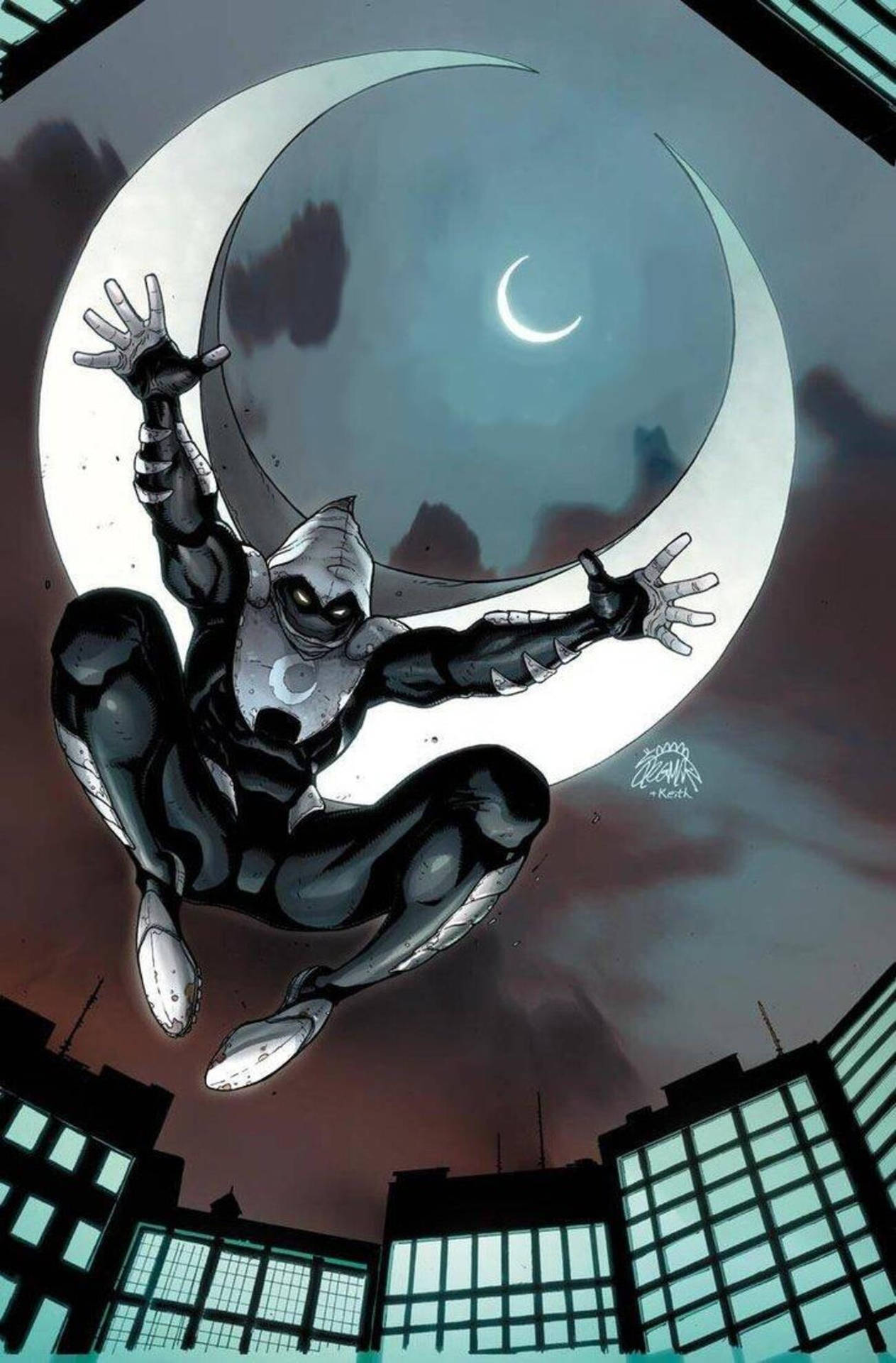 Download Leaping Moon Knight Phone Wallpaper