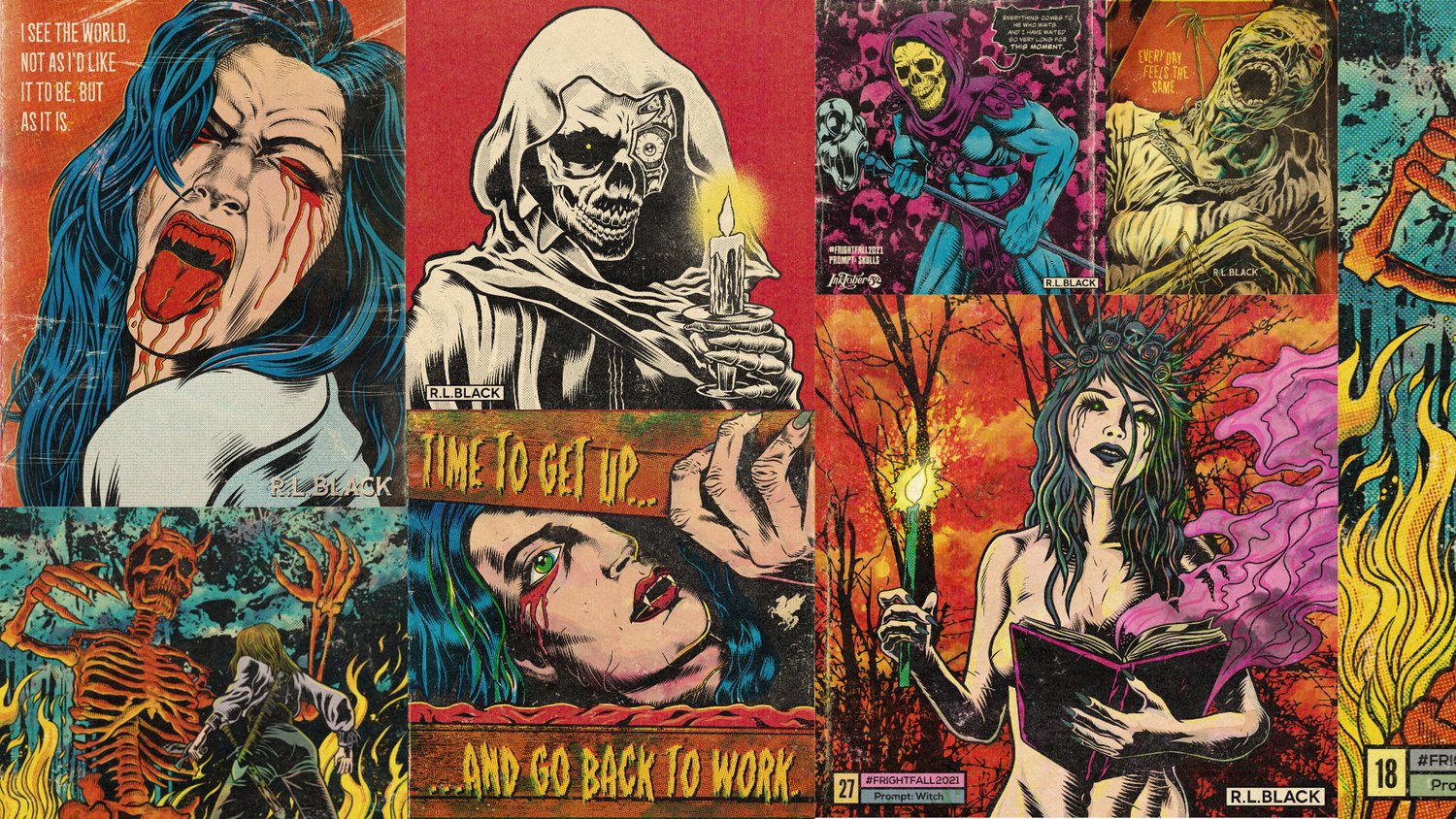 Social Art, Fine Art, Comics, Illustration, Retro Comics, Portraits, Horror, Monsters, Vampires