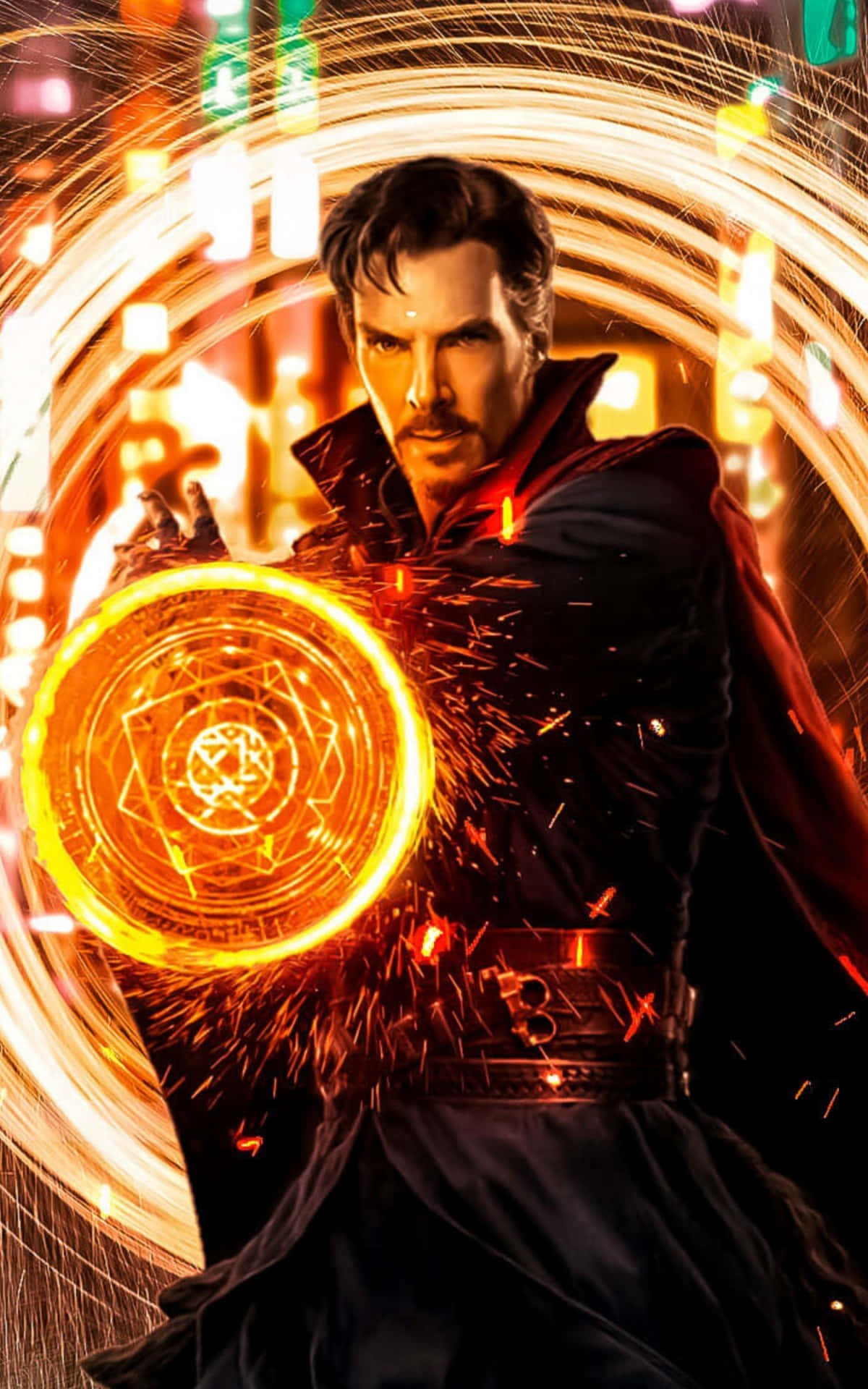 Doctor Strange on an iPhone Wallpaper