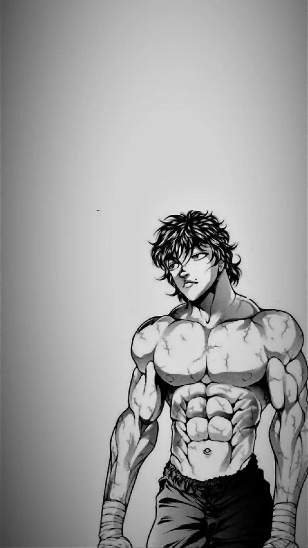 Didnt see any wallpapers of baki that I liked so I made my own :  r/iphonewallpapers