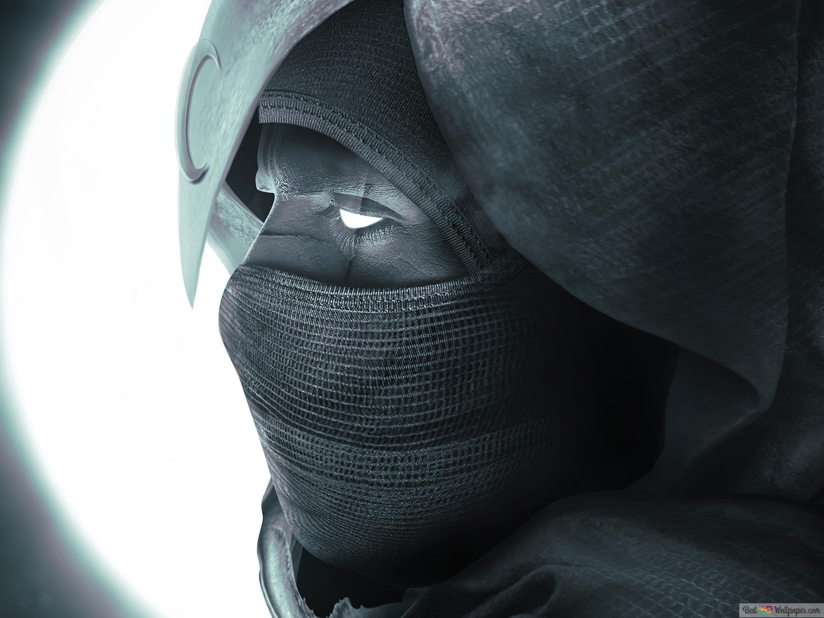 Moon knight face 4K wallpaper download