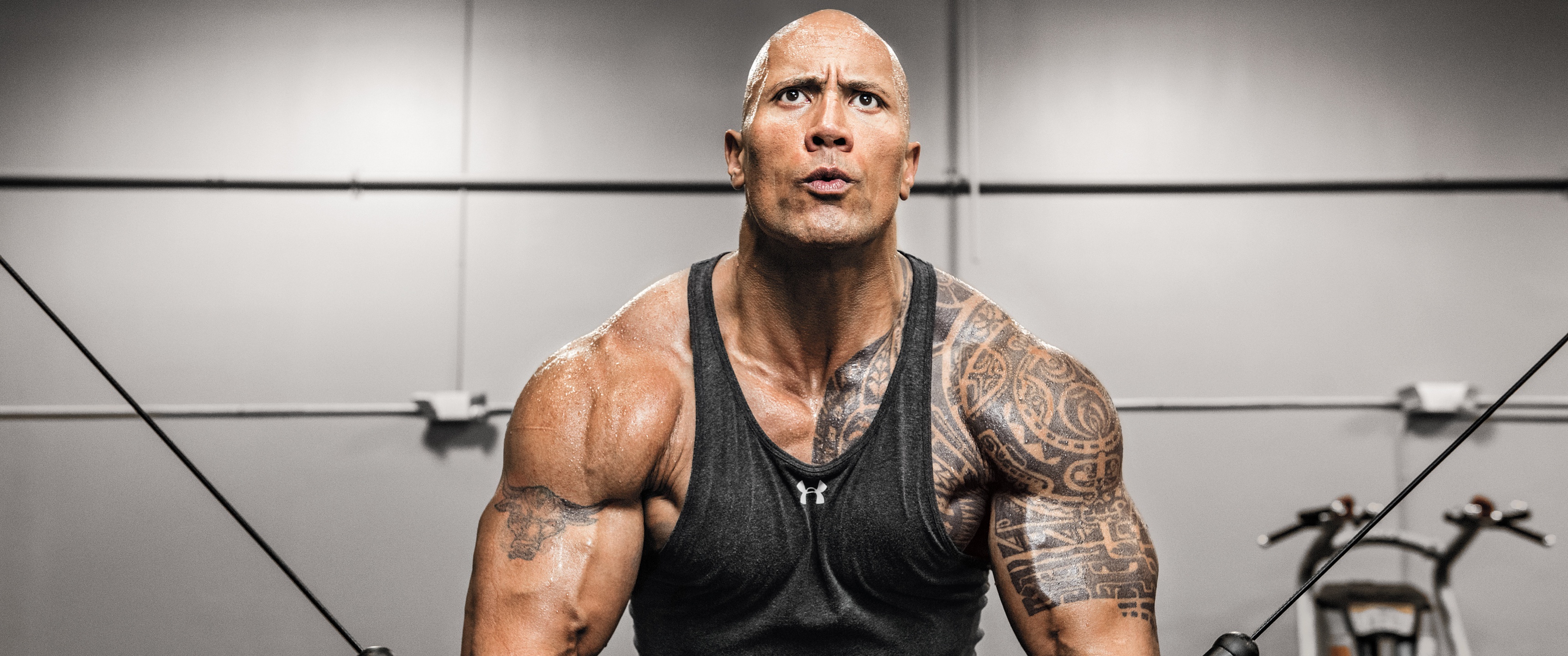 Dwayne Johnson Wallpaper 4K, Weightlifting, Workout, Gym, 5K