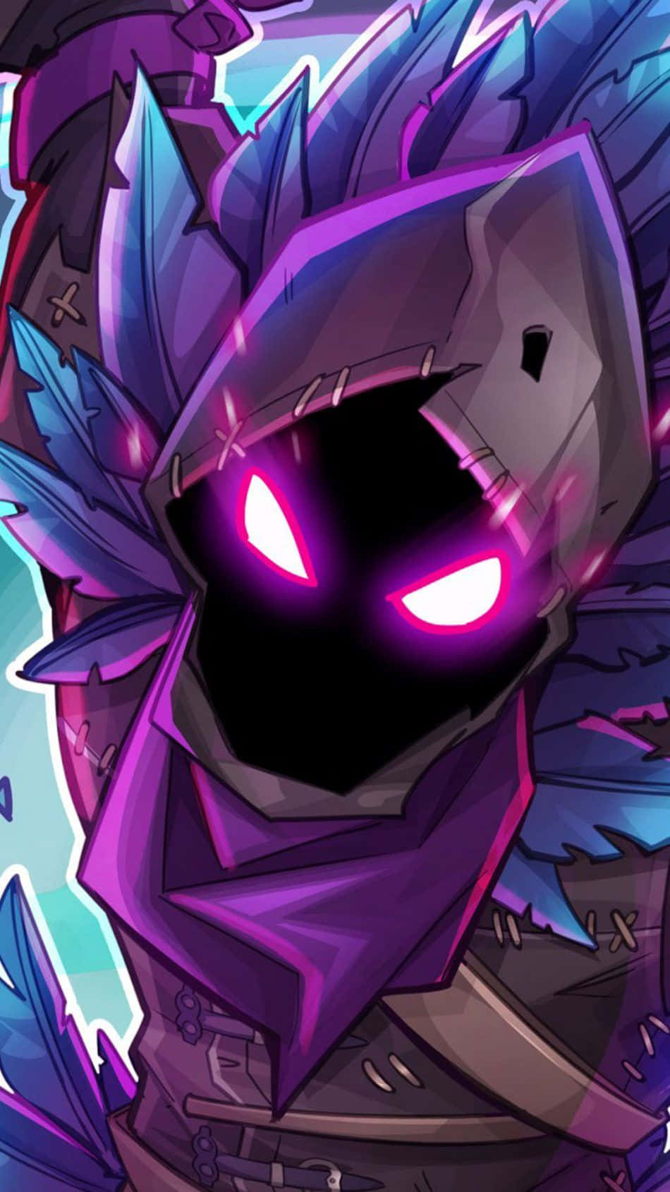 Download Raven With Glowing Eyes Fortnite Phone Wallpaper