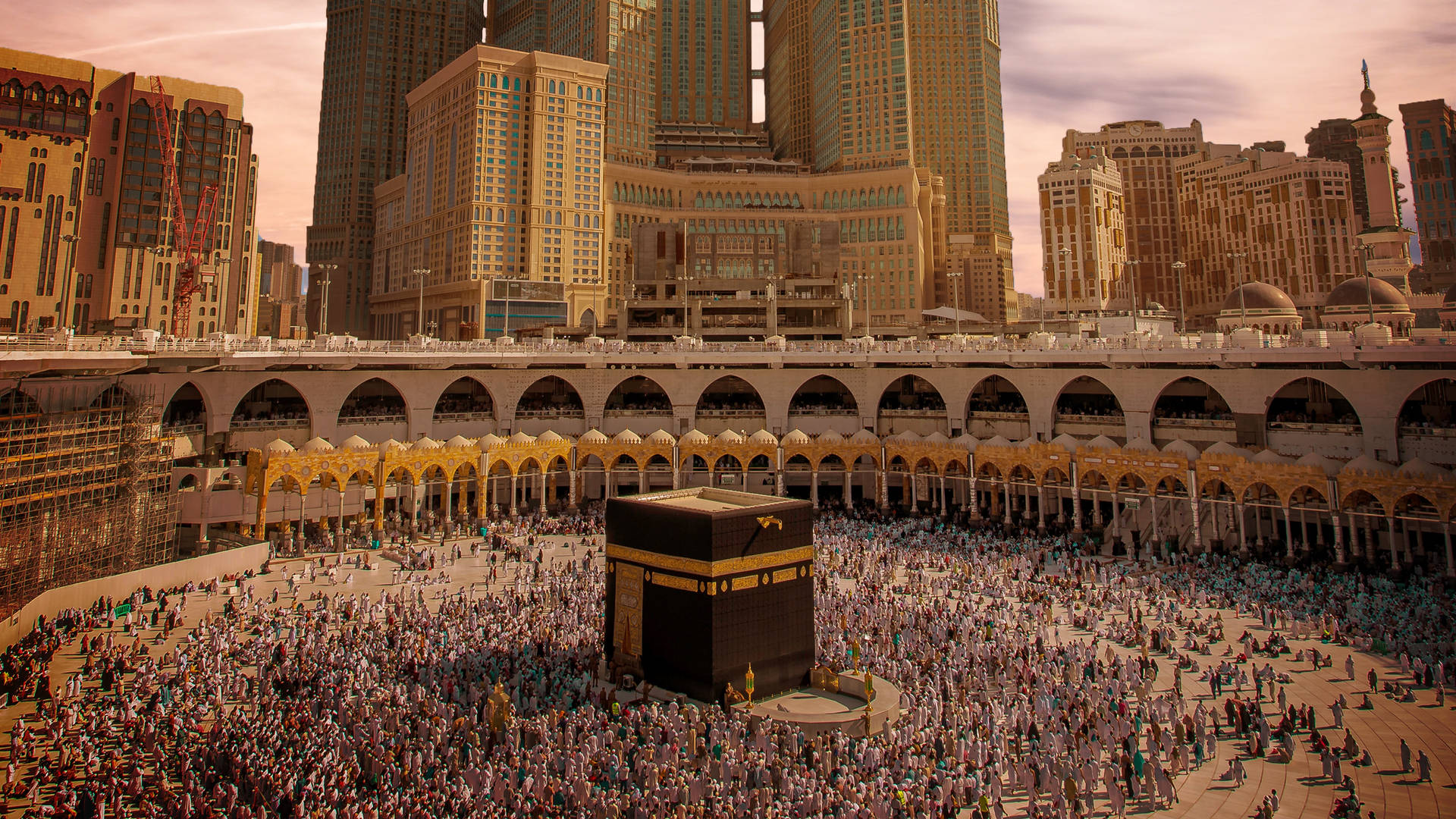 Download Kaaba Pilgrimage Rose Filter Wallpaper