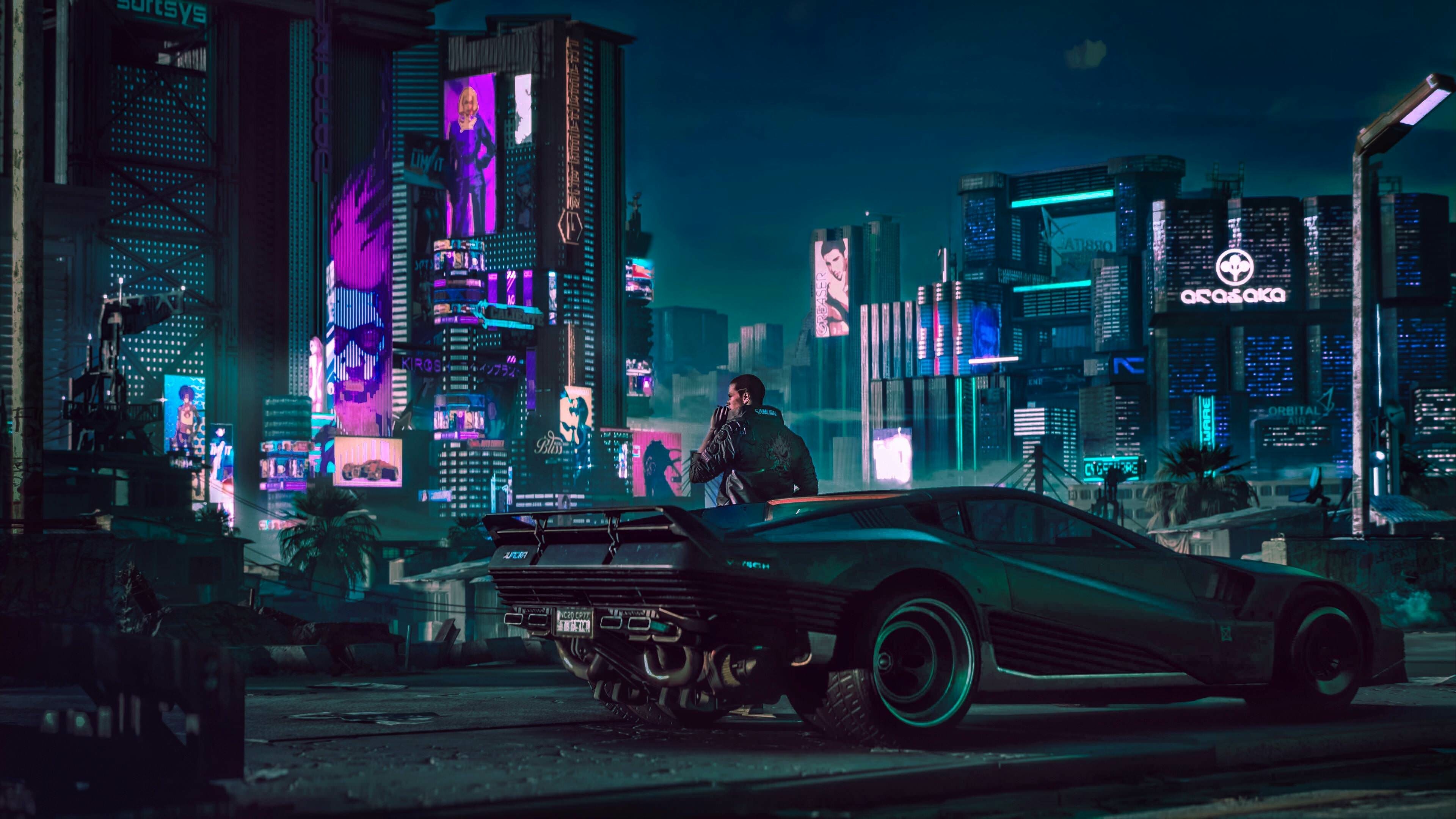 Some 21:9 wallpaper I edited of Night City. Feel free to use :  r/LowSodiumCyberpunk