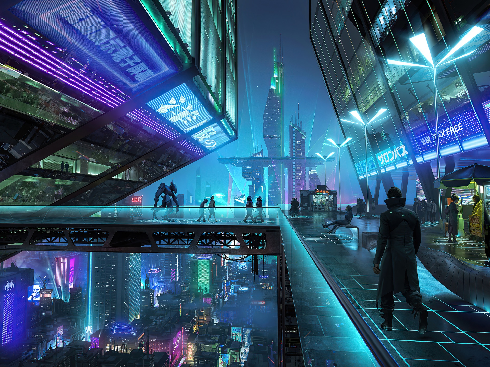 Cyberpunk City Night Sci-Fi 4K Wallpaper #4.1058