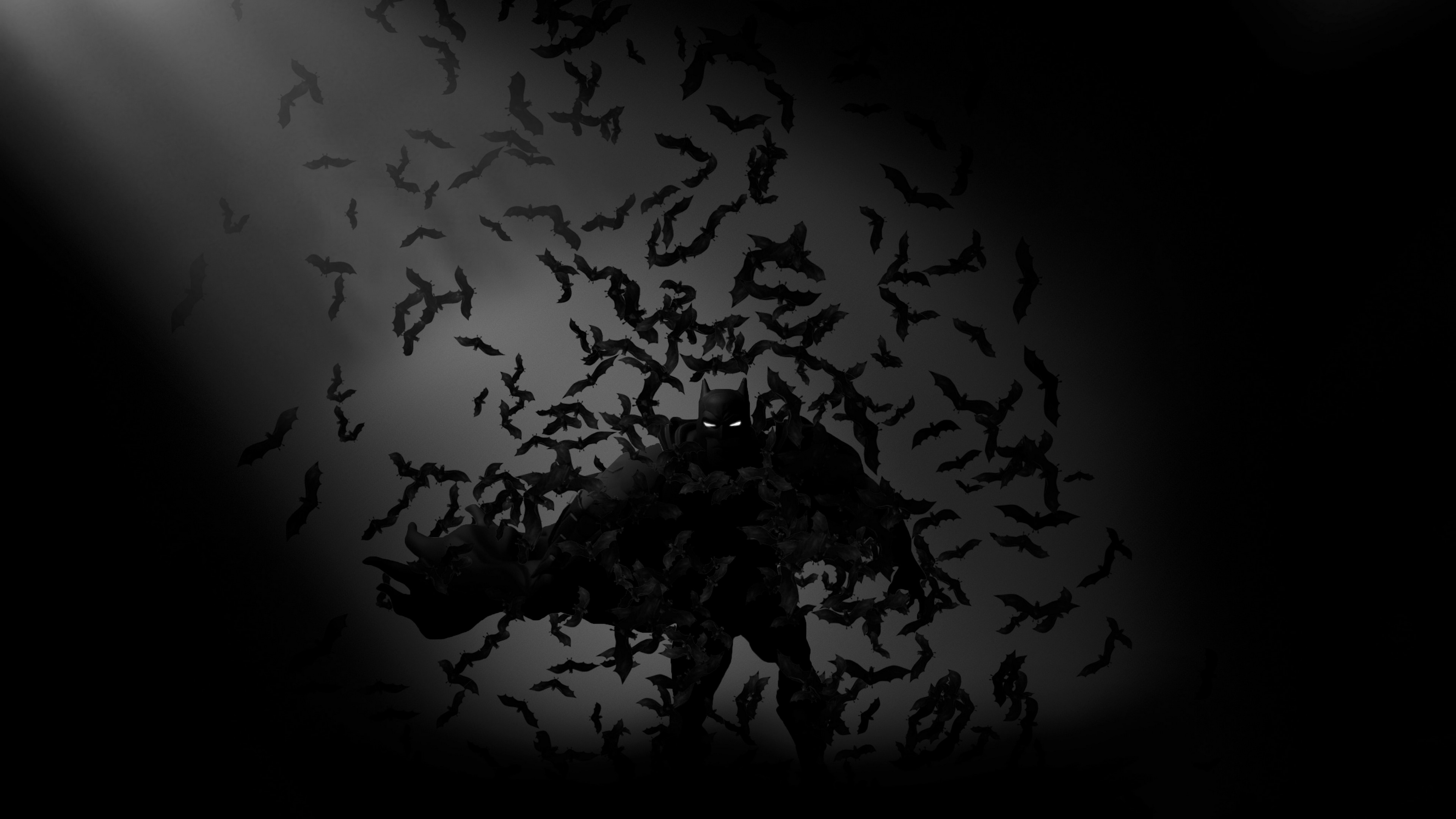 Wallpaper / batman, bats, monochrome, black and white, hd, 4k free download