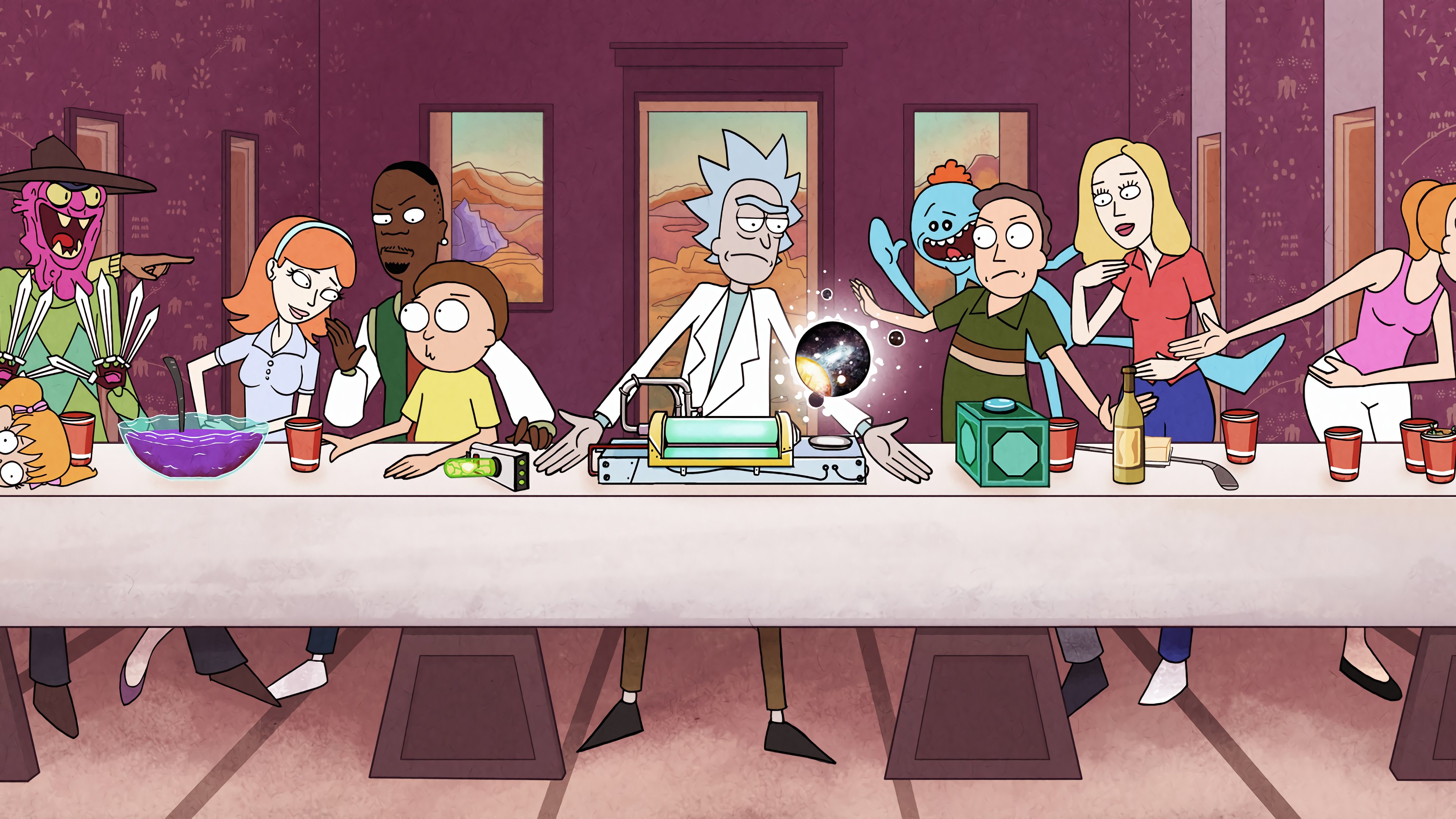 The Last Supper Rick and Morty Wallpaper 4k Ultra HD