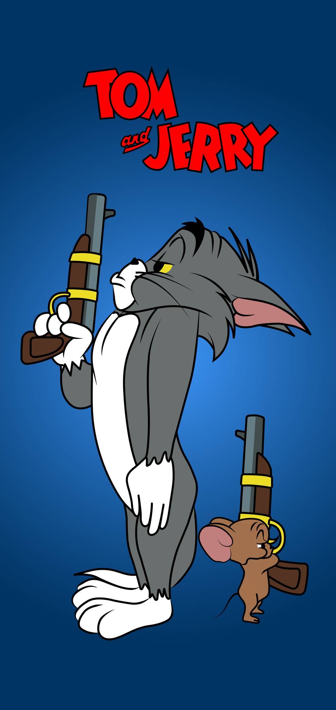 Tom and Jerry With Gunx2280 resolution wallpaper