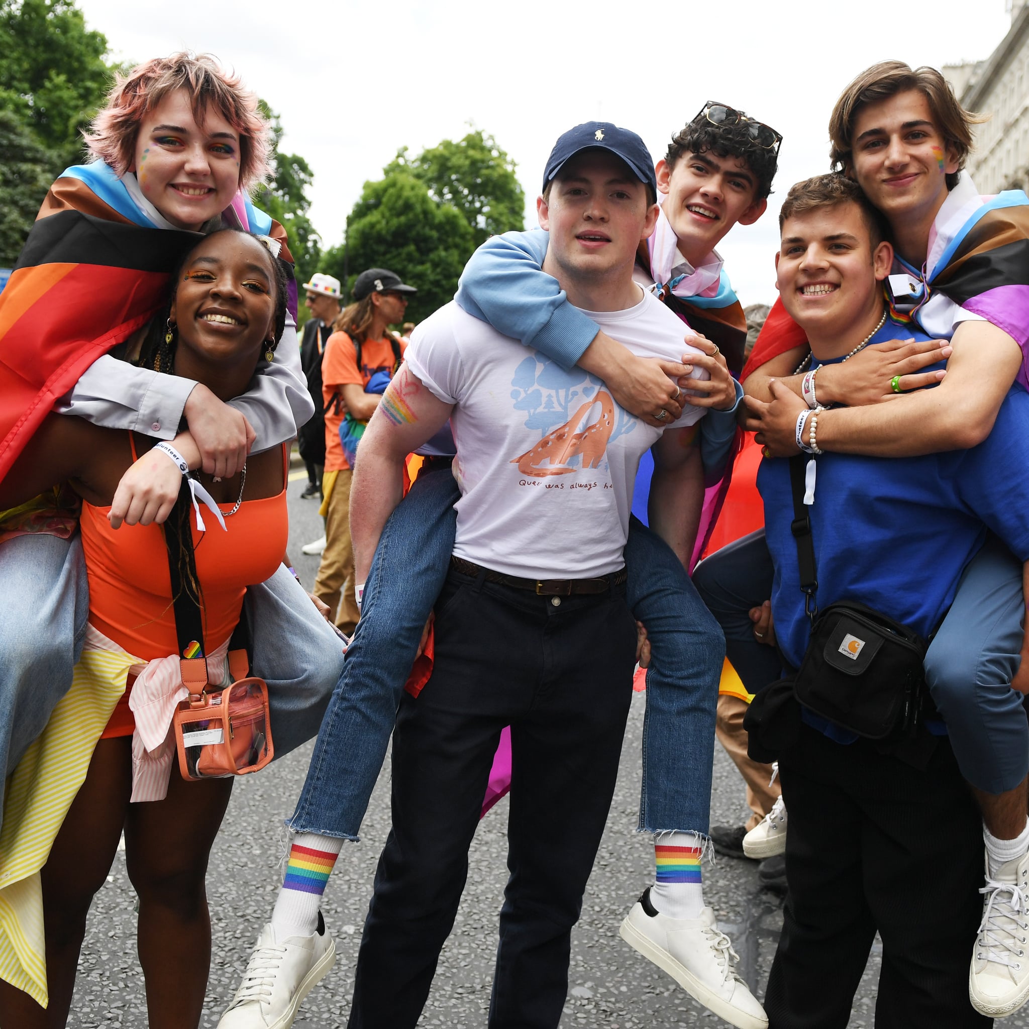 Photos of the Heartstopper Cast at London's Pride March