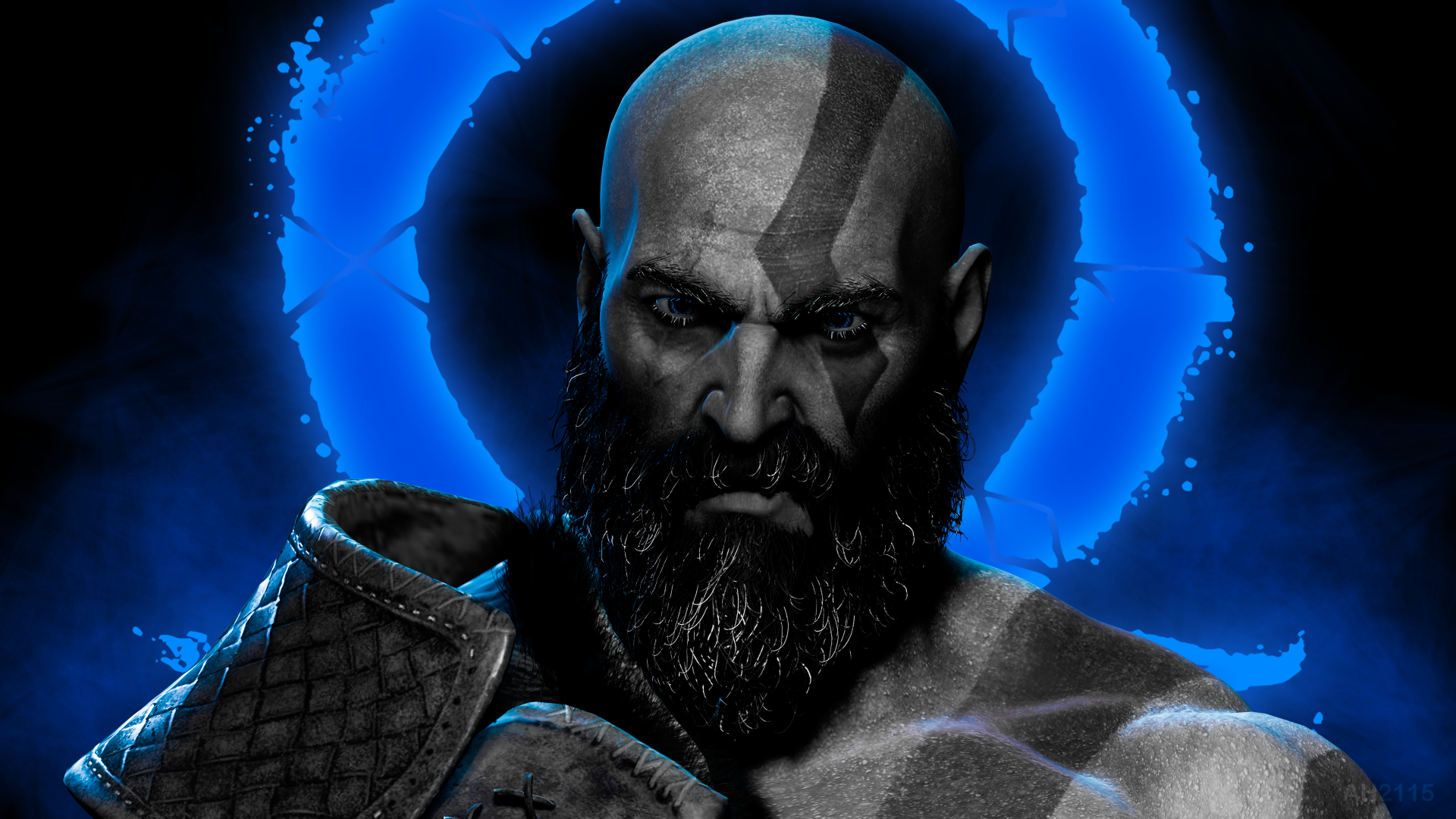 God of War Ragnarök Wallpaper 4K, Kratos, Dark background