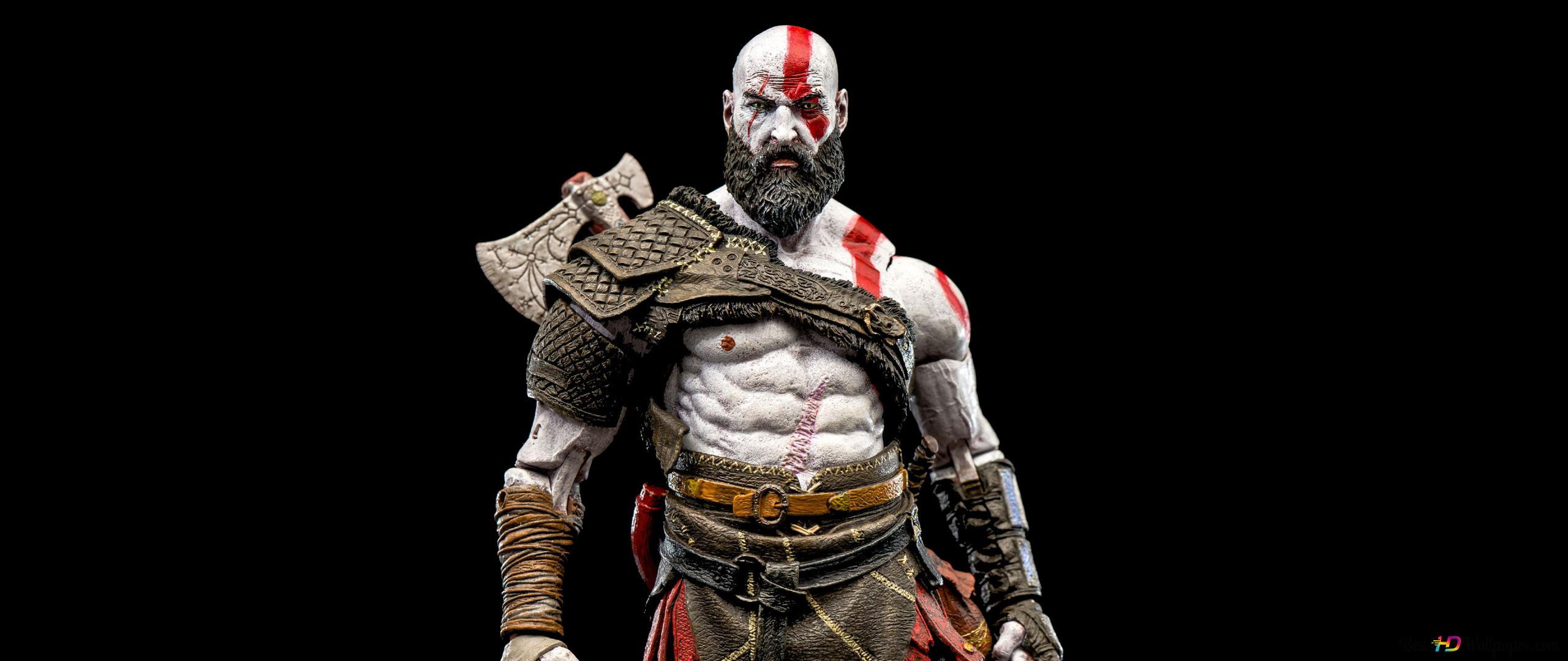 God of war kratos black background 2K wallpaper download