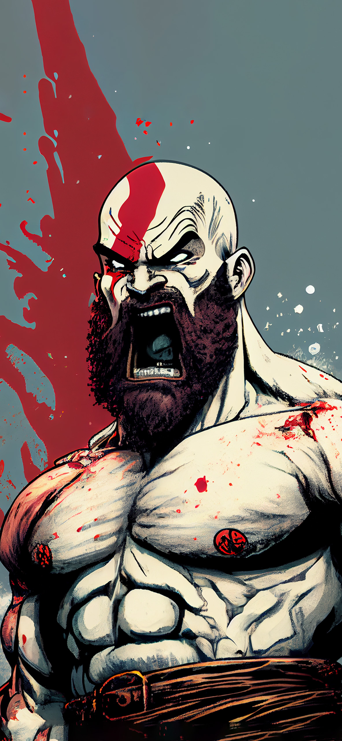 God of War Kratos Spartan Rage Art