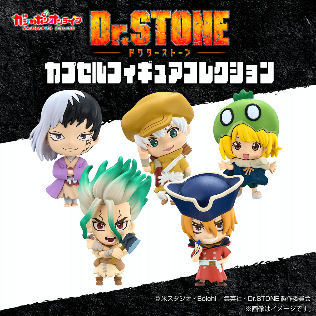 Bandai Dr.STONE Capsule Figure Collection Complete Set Senku Ryusui Gen Ukyo