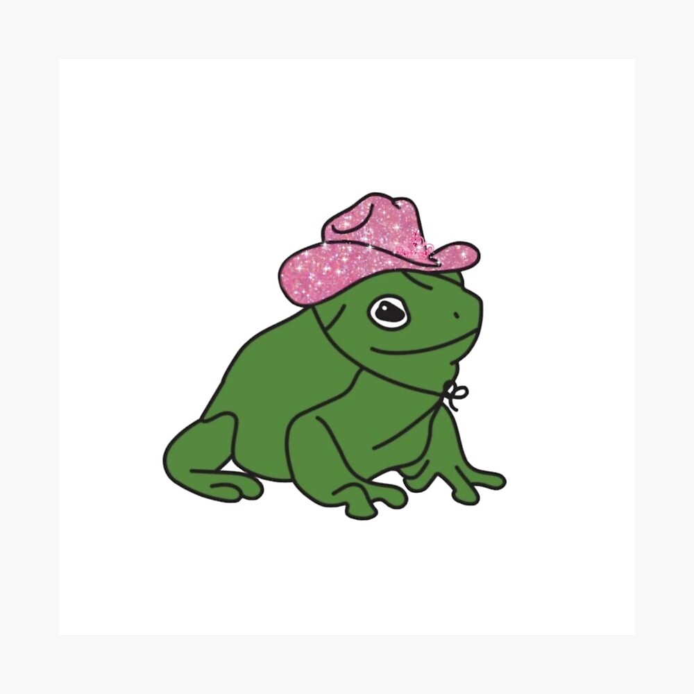 frog with cowboy hat Poster