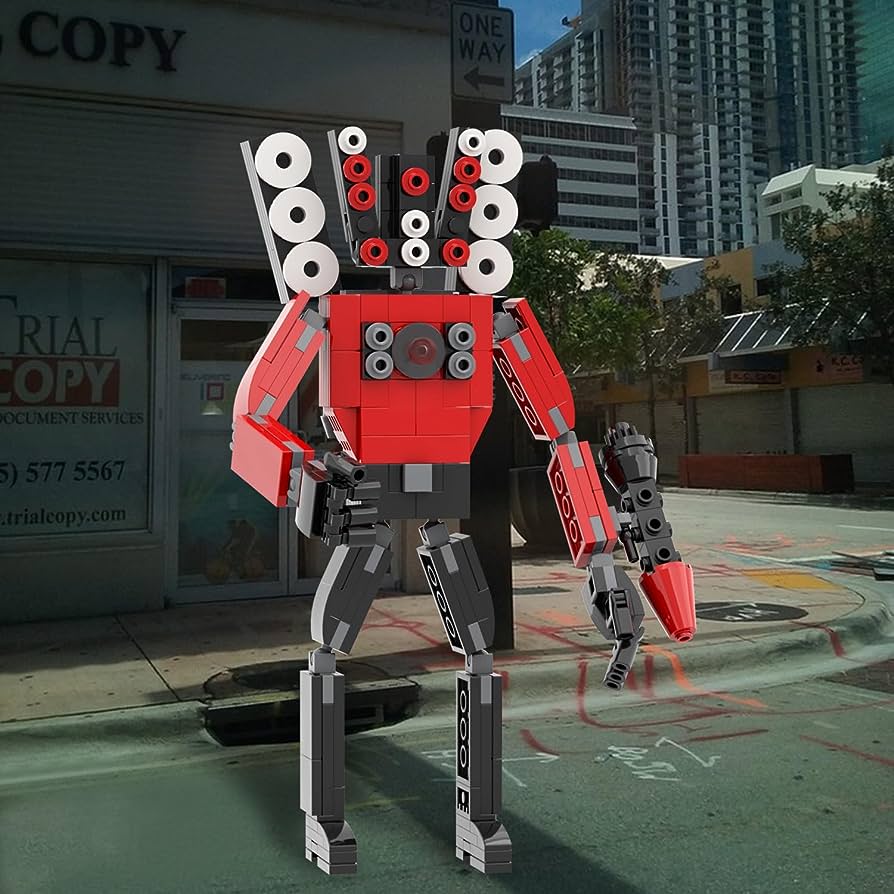 MOOXI MOC Skibidi Toilet Titan Speaker Man Building Set, Creative Cute Building Blocks Children Kits, Gifts For Kids(241pcs), Toys & Games