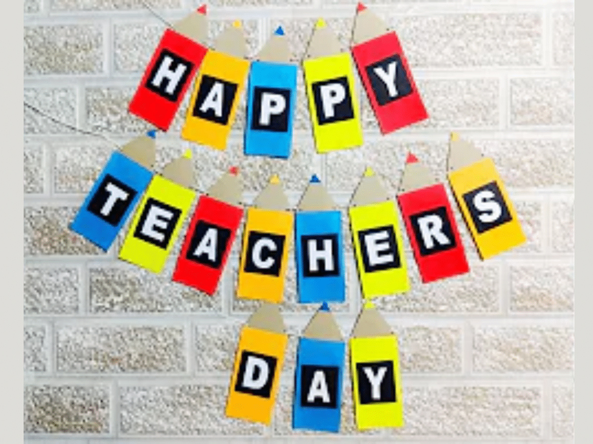 Happy Teachers' Day banner designs and ideas