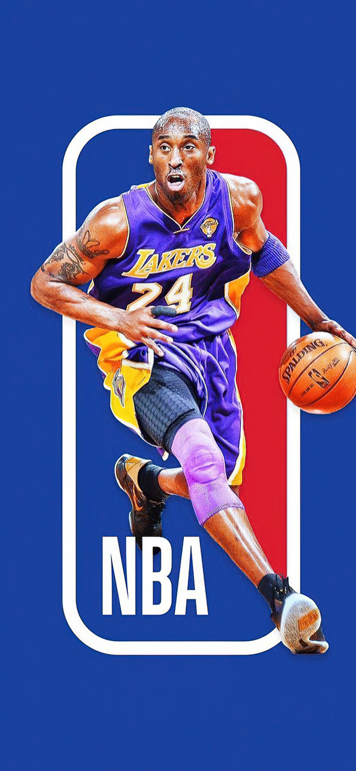 Kobe Bryant Wallpaper 4K, NBA, Lakers, Blue background