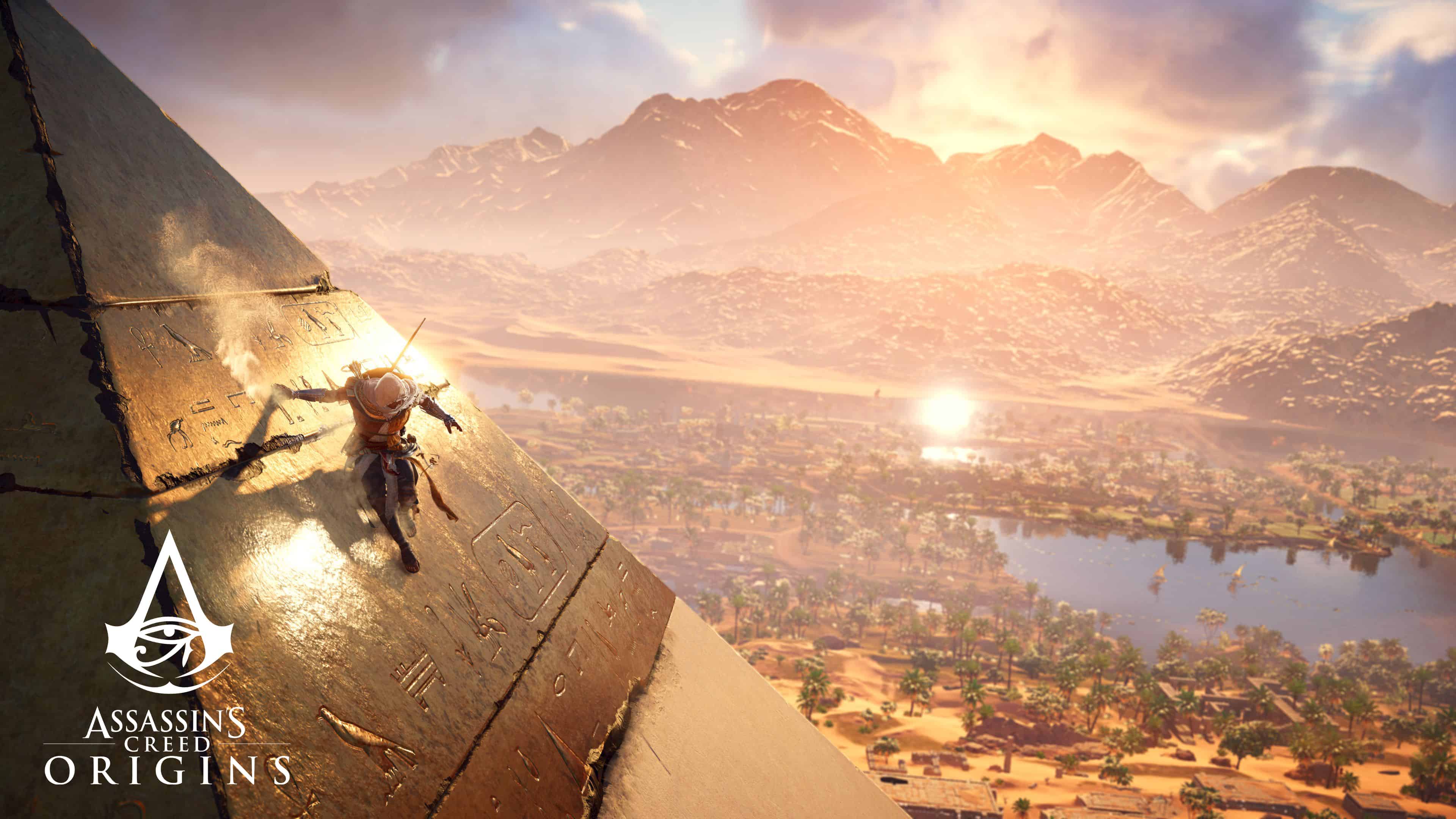 Assassins Creed Origins Bayek Pyramid UHD 4K Wallpaper