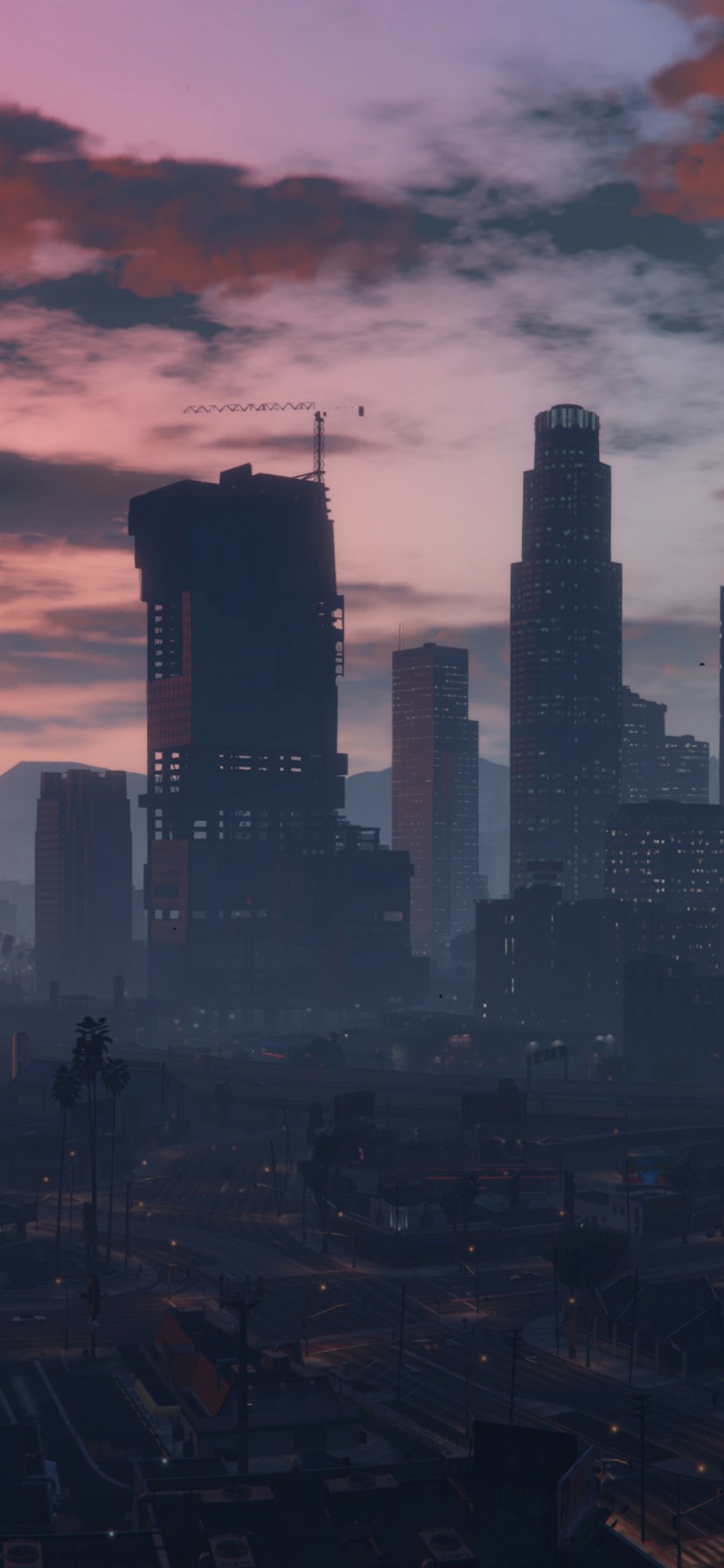 Wallpaper / Video Game Grand Theft Auto V Phone Wallpaper, City, Los Santos, 828x1792 free download