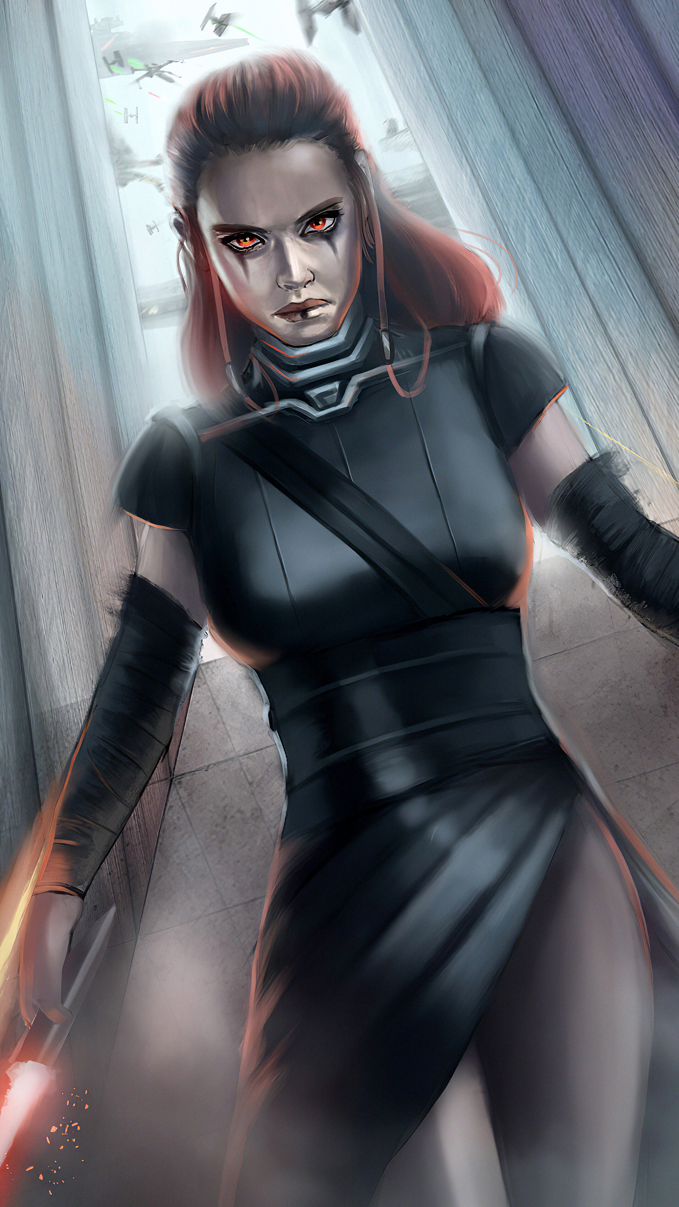 Star Wars The Rise of Skywalker, Dark Side, Rey, Lightsaber, 4k Gallery HD Wallpaper