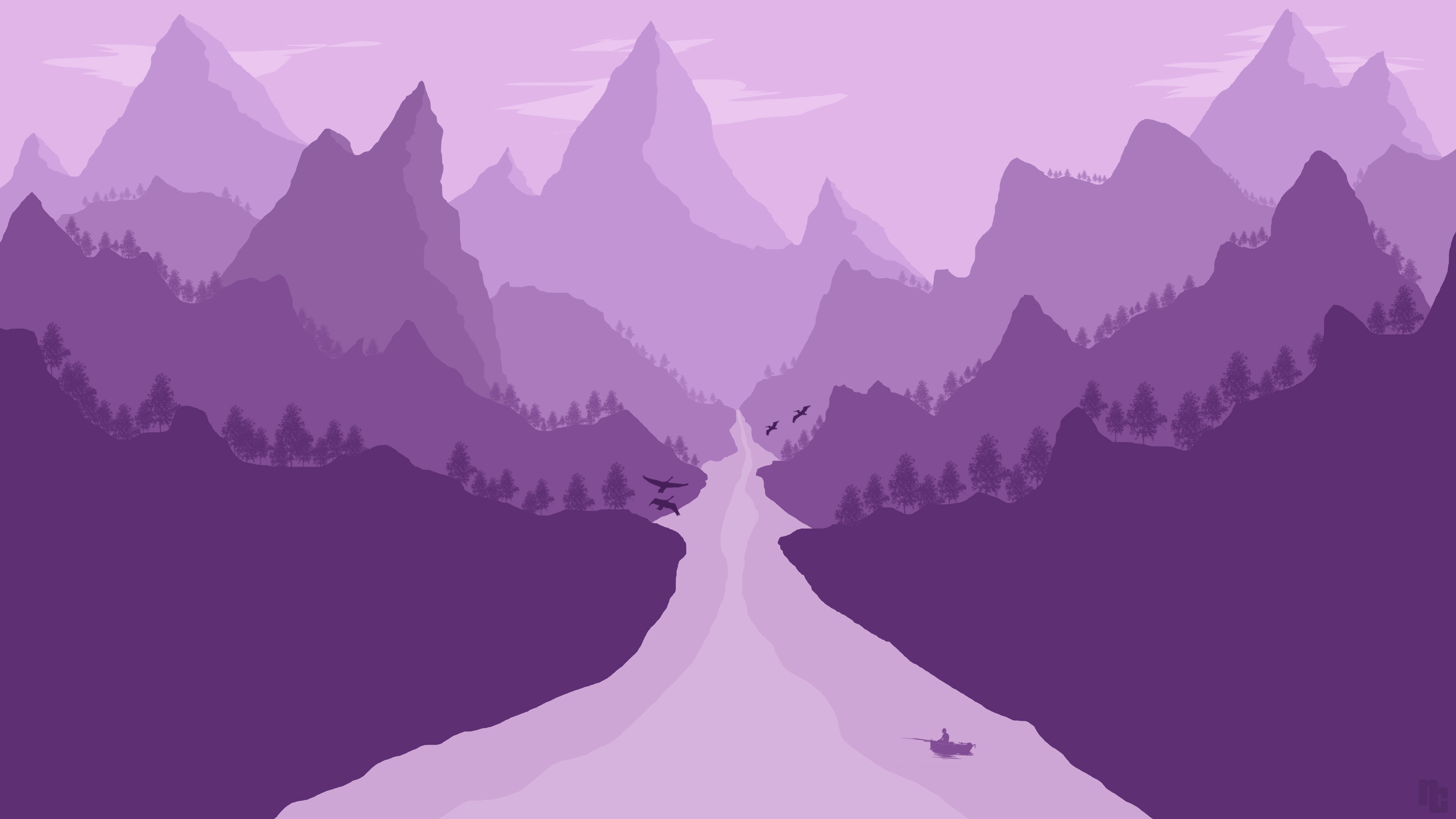 Wallpaper 4k Minimalism Landscape Wallpaper