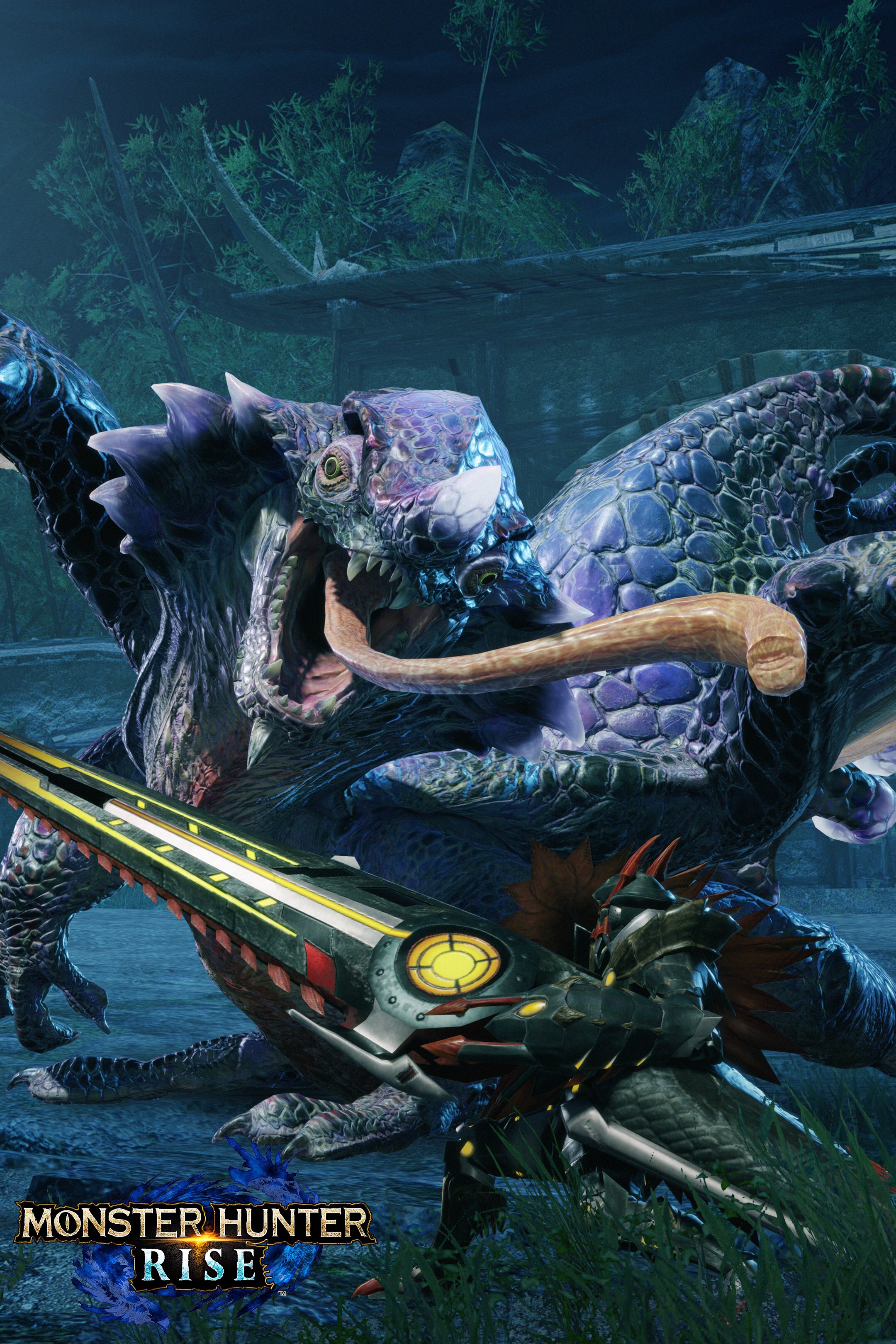 Monster Hunter this new art as a wallpaper for your device of choice. #MHRise