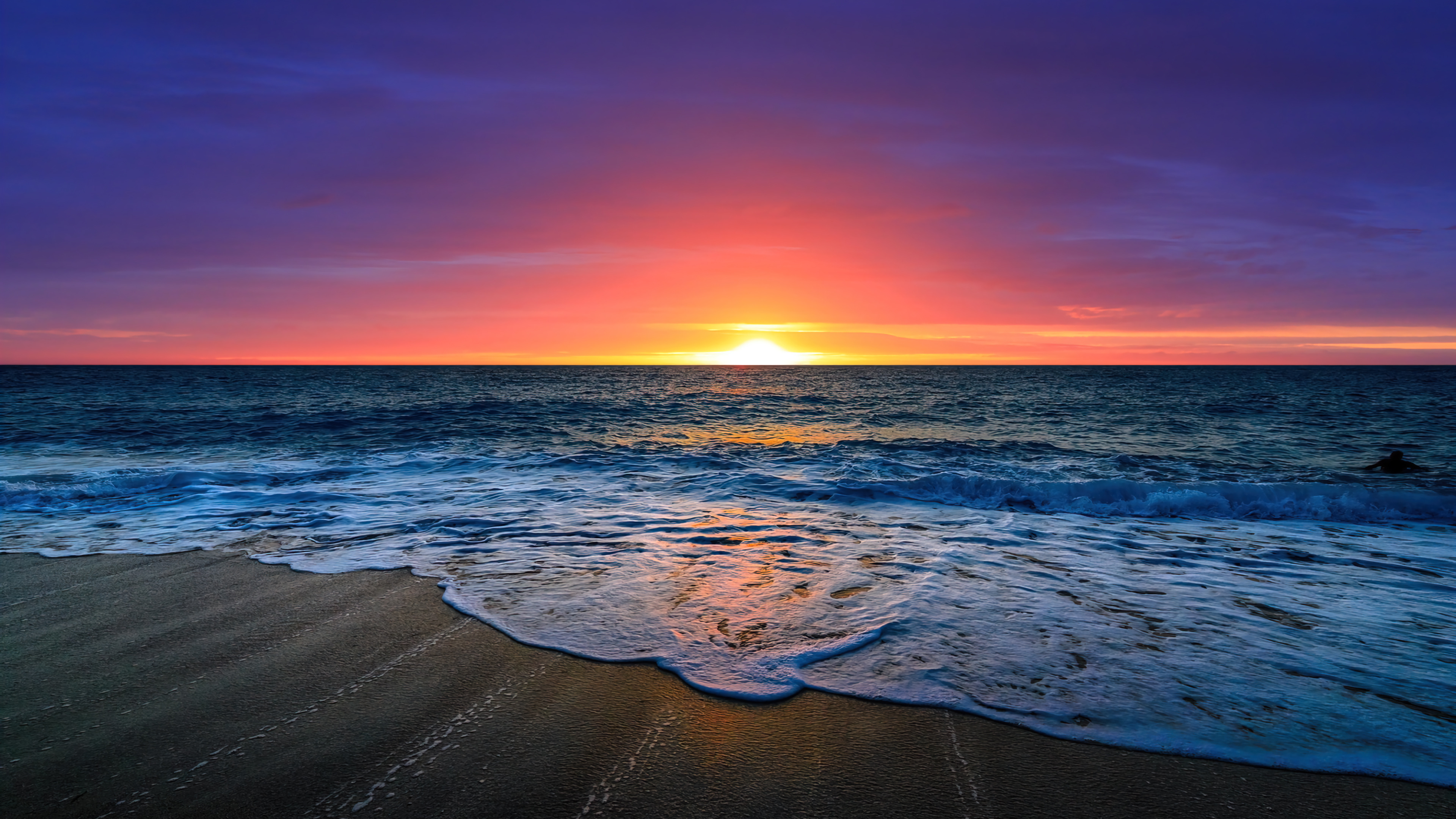 4K Sea Sunset Wallpaper for PC by Midjourney - Free Download