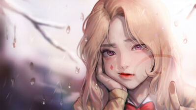 Cute Anime Girl Blonde 4K Wallpaper iPhone HD Phone i