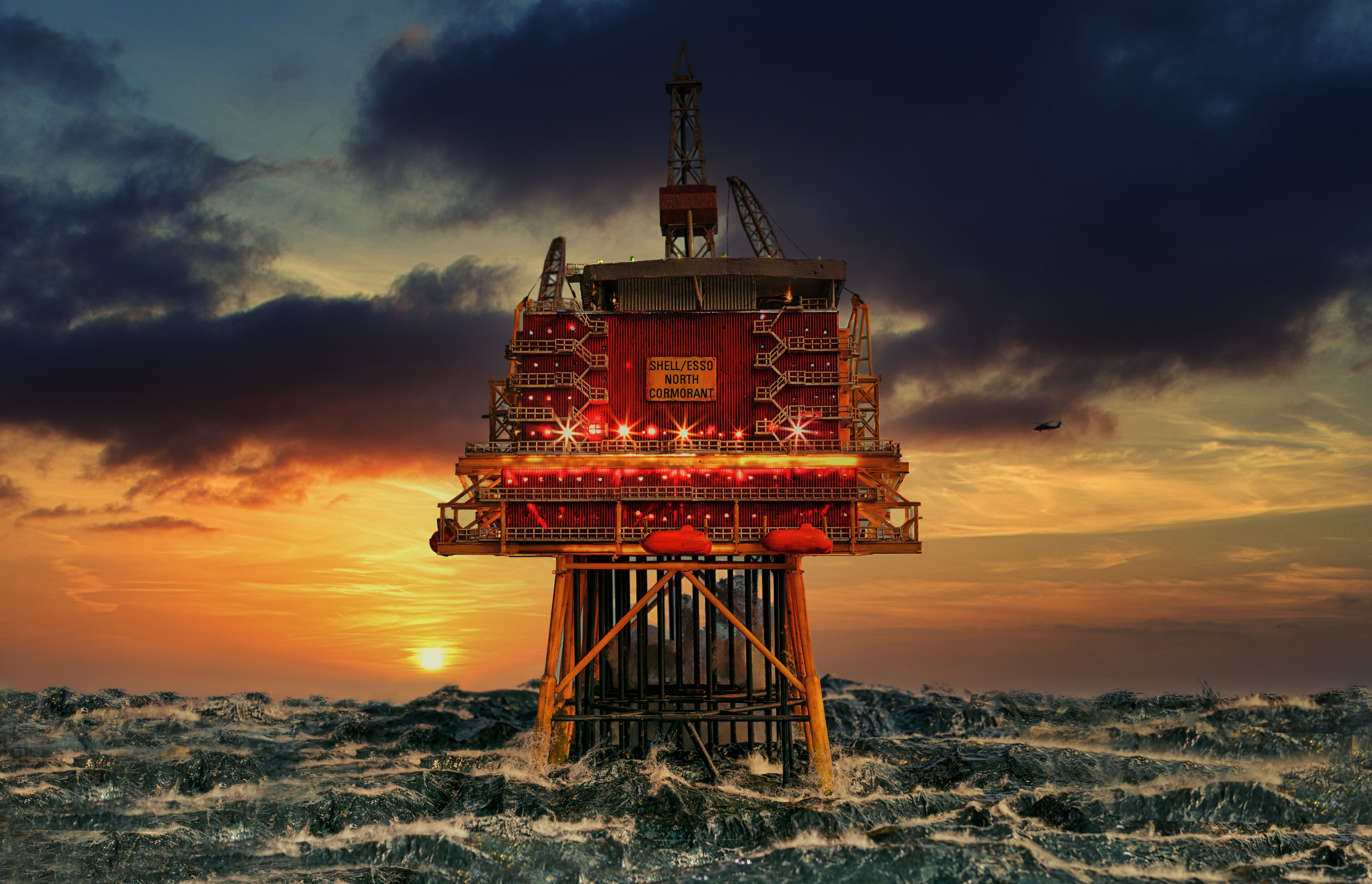 Oil Platform 4k Ultra HD Wallpaper