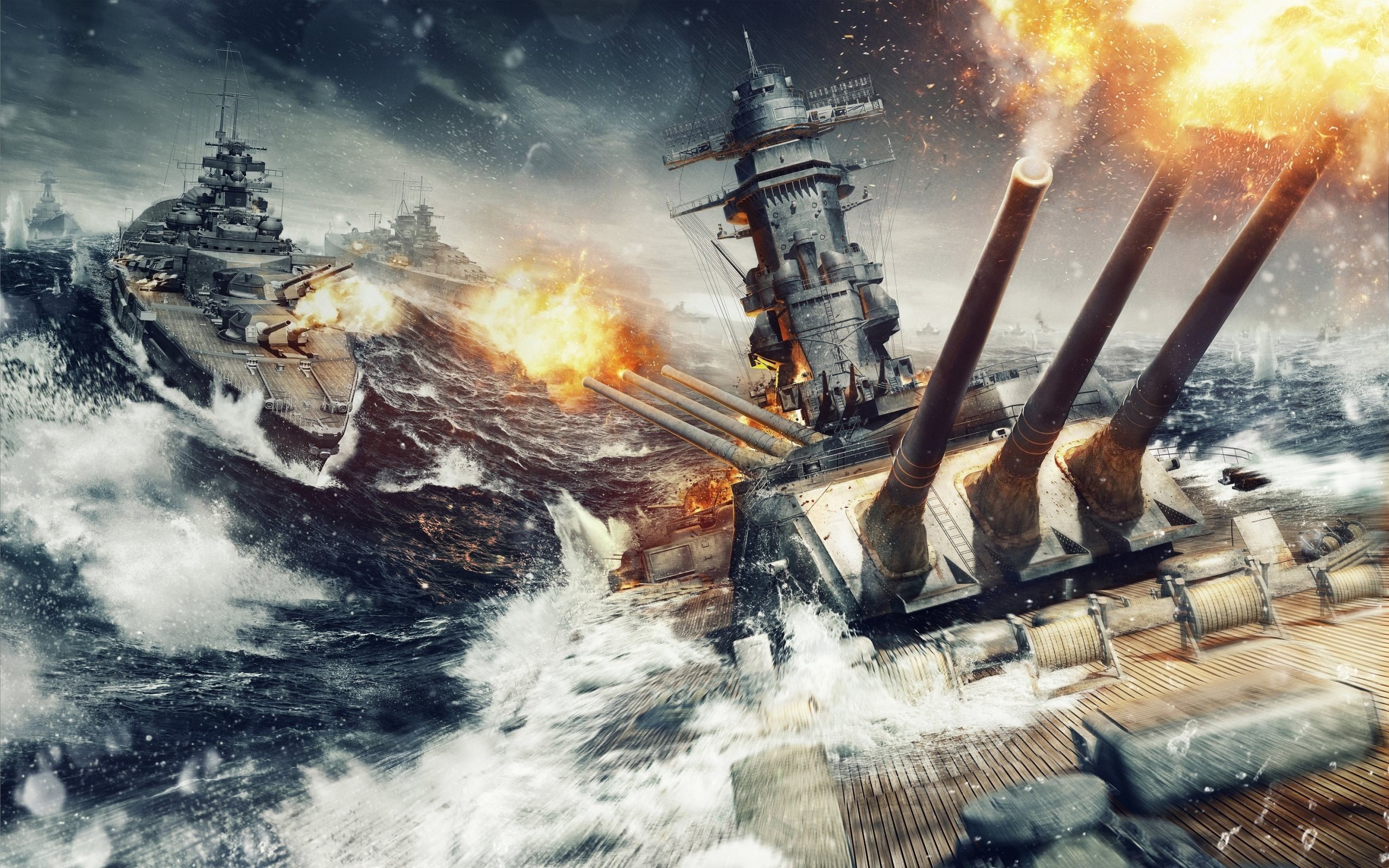 World of Warships, Ship, Battle HD Wallpaper / Desktop and Mobile Image & Photo