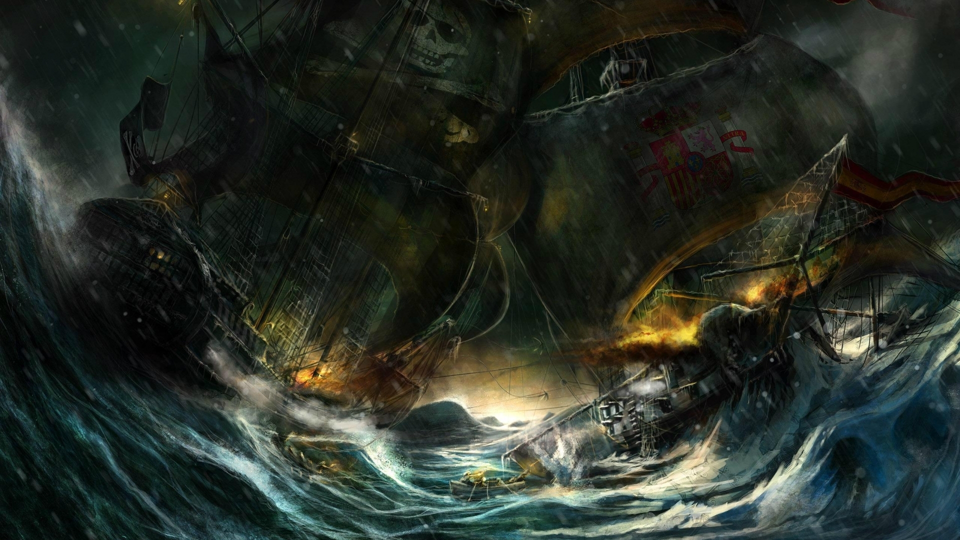 Free download Download Battle of pirate ship wallpaper in 3D Abstract wallpaper [1920x1080] for your Desktop, Mobile & Tablet. Explore Pirate Ship Wallpaper. Pirate Ship Background, Pirate Ship Wallpaper, Pirate Wallpaper