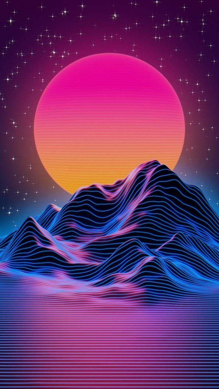 4K Vaporwave Phone Wallpaper