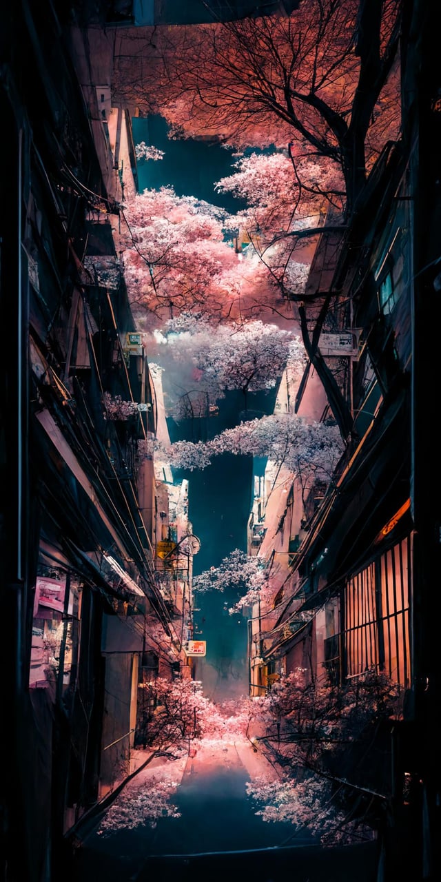 Japan streets inspired mobile wallpaper