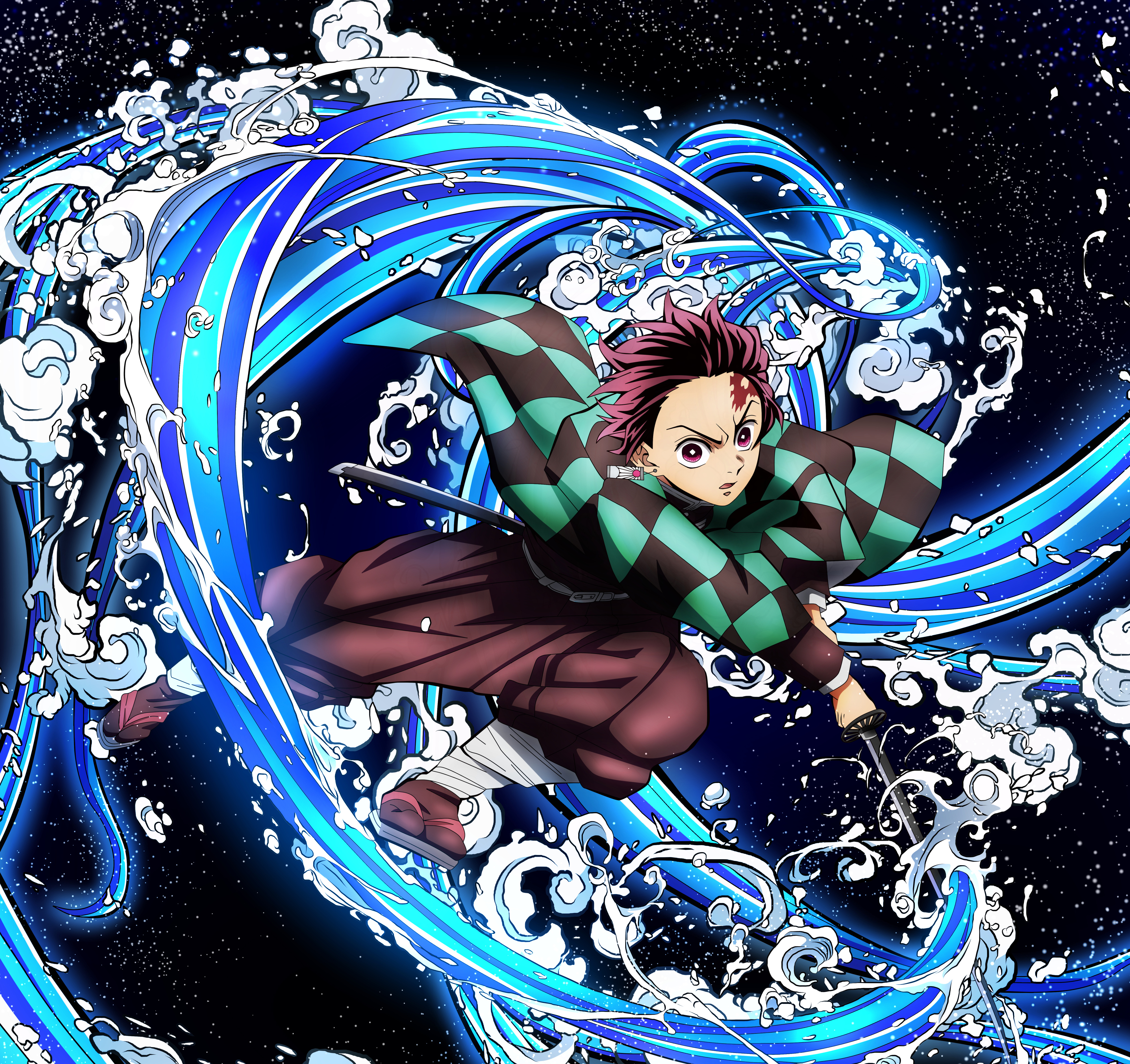 Tanjiro Kamado Wallpaper 4K, Demon Slayer: Kimetsu no Yaiba