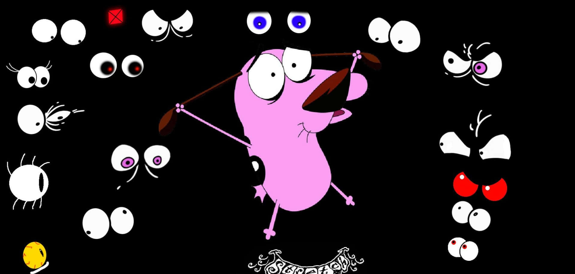 Download Courage The Cowardly Dog Is A Beloved Cartoon Icon! Wallpaper