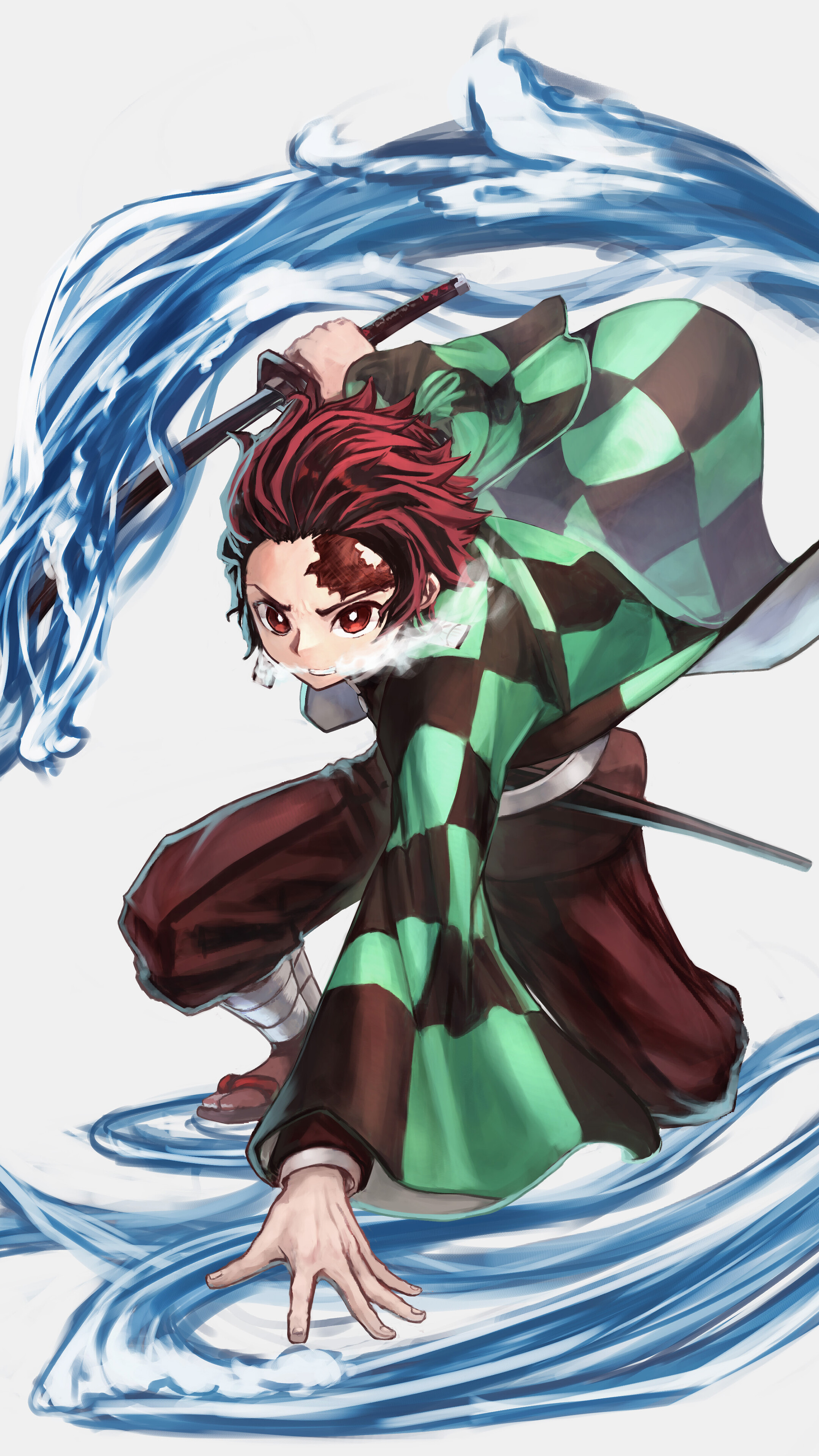 Tanjiro Kamado, Water Breathing, Kimetsu no Yaiba, 4k Gallery HD Wallpaper